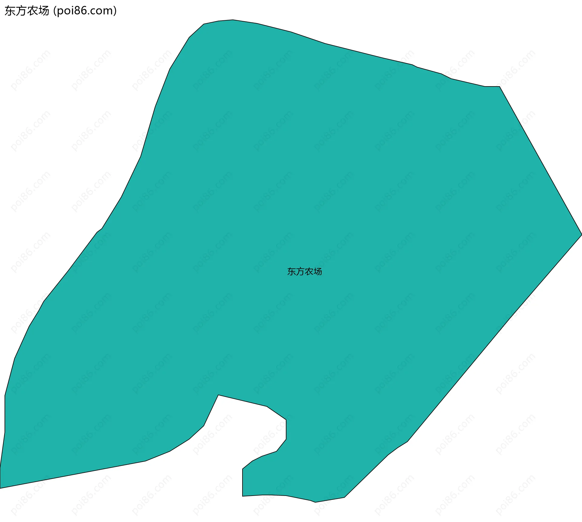 东方农场边界地图