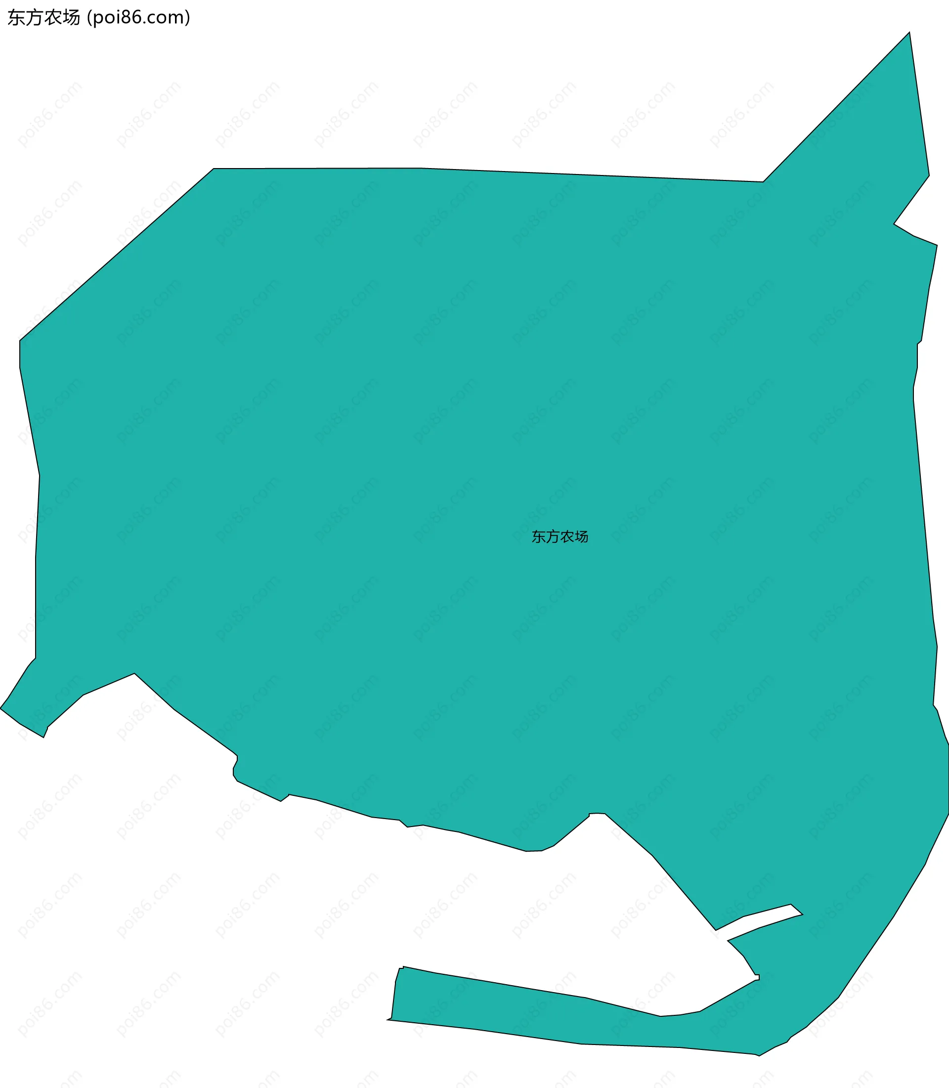 东方农场边界地图
