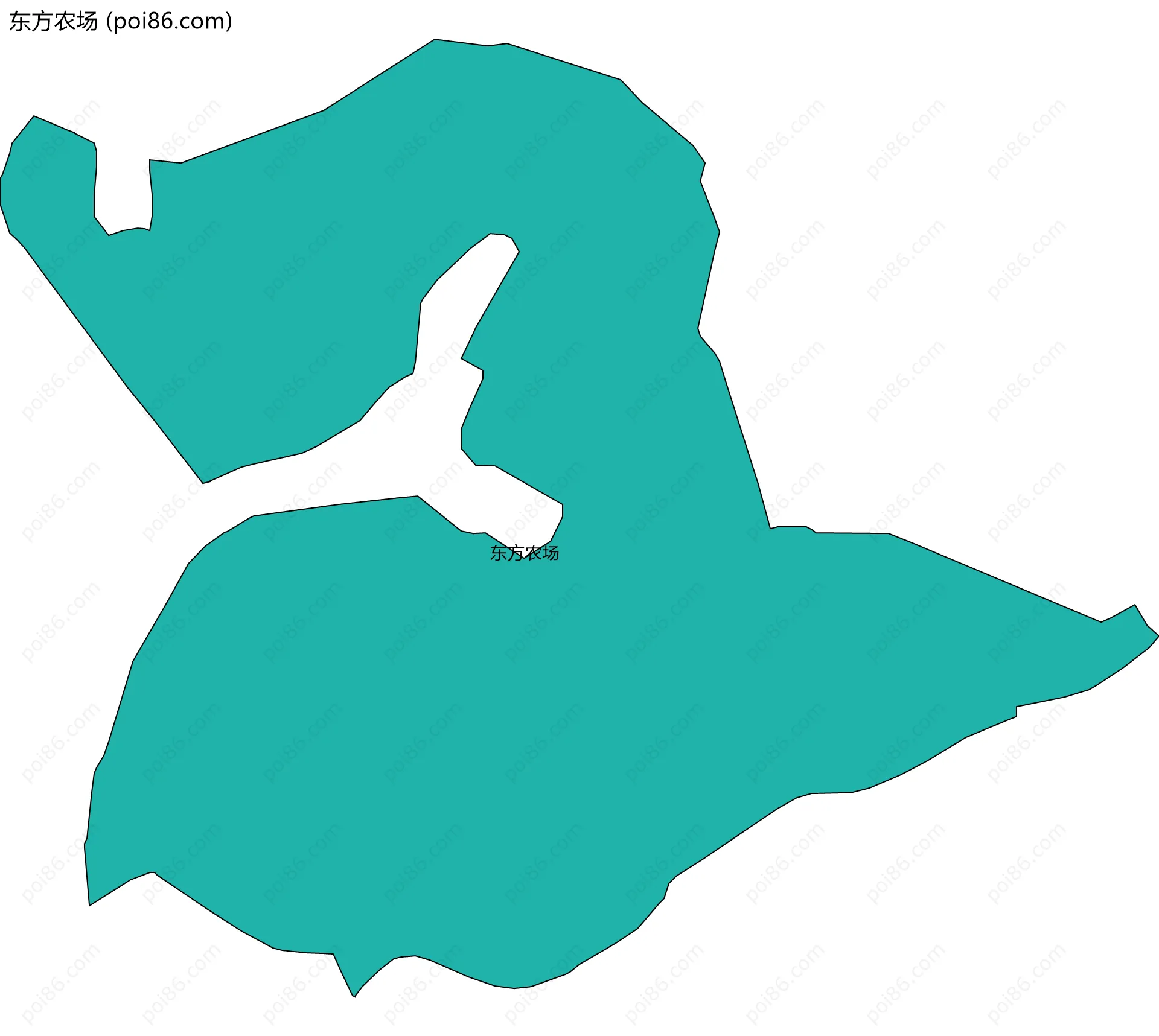 东方农场边界地图