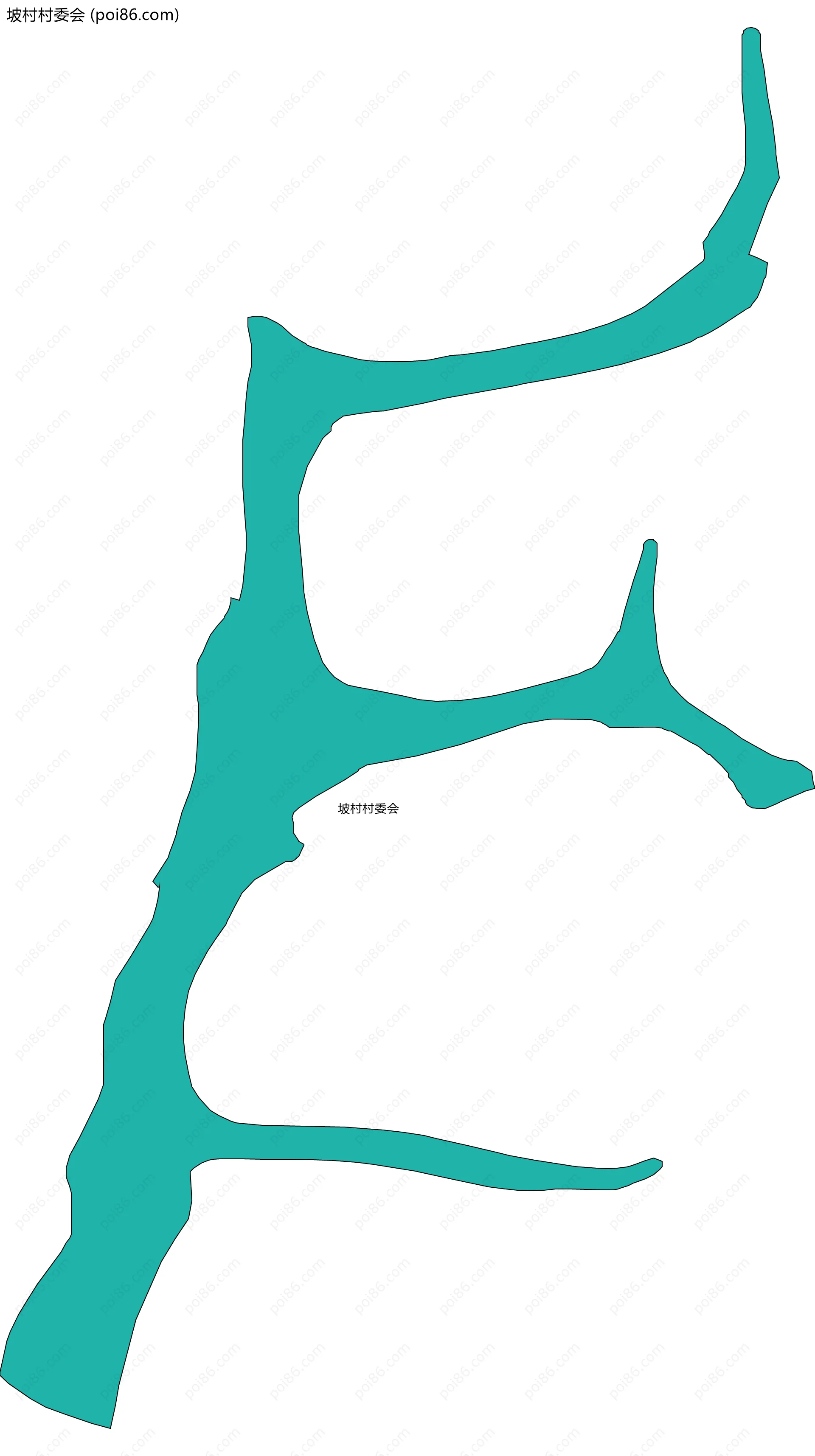 坡村村委会边界地图