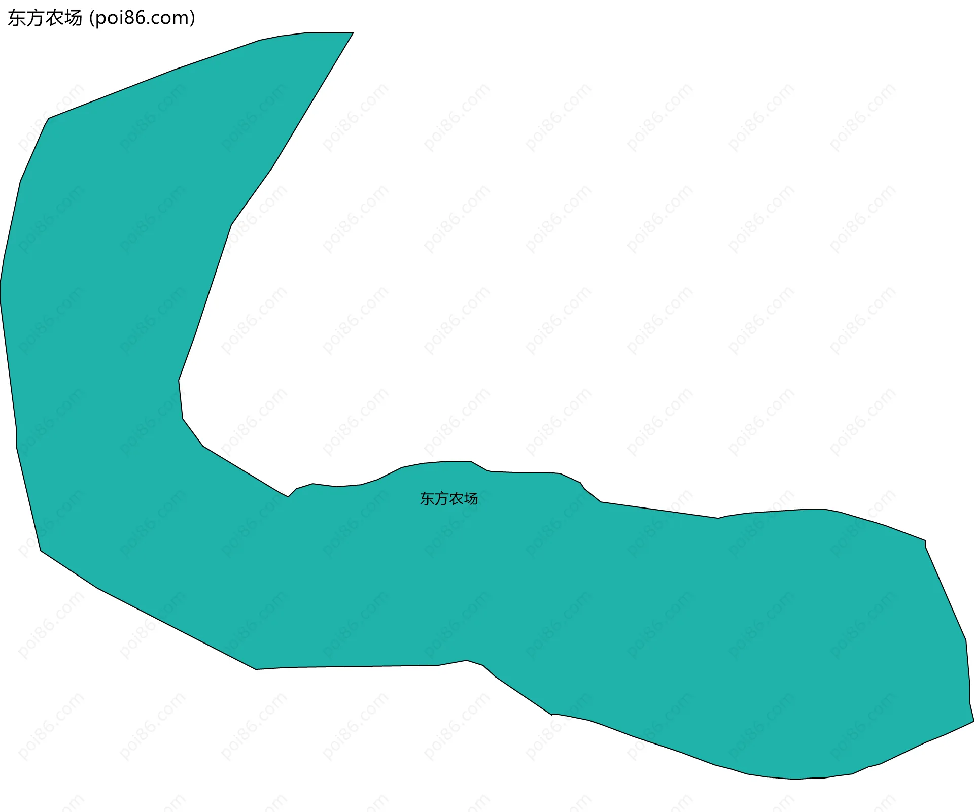 东方农场边界地图