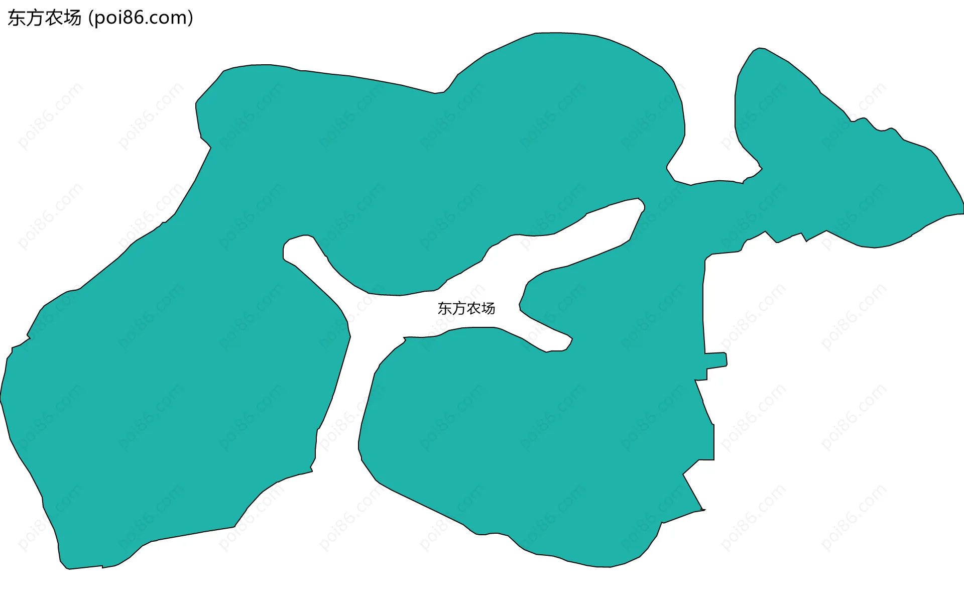 东方农场边界地图