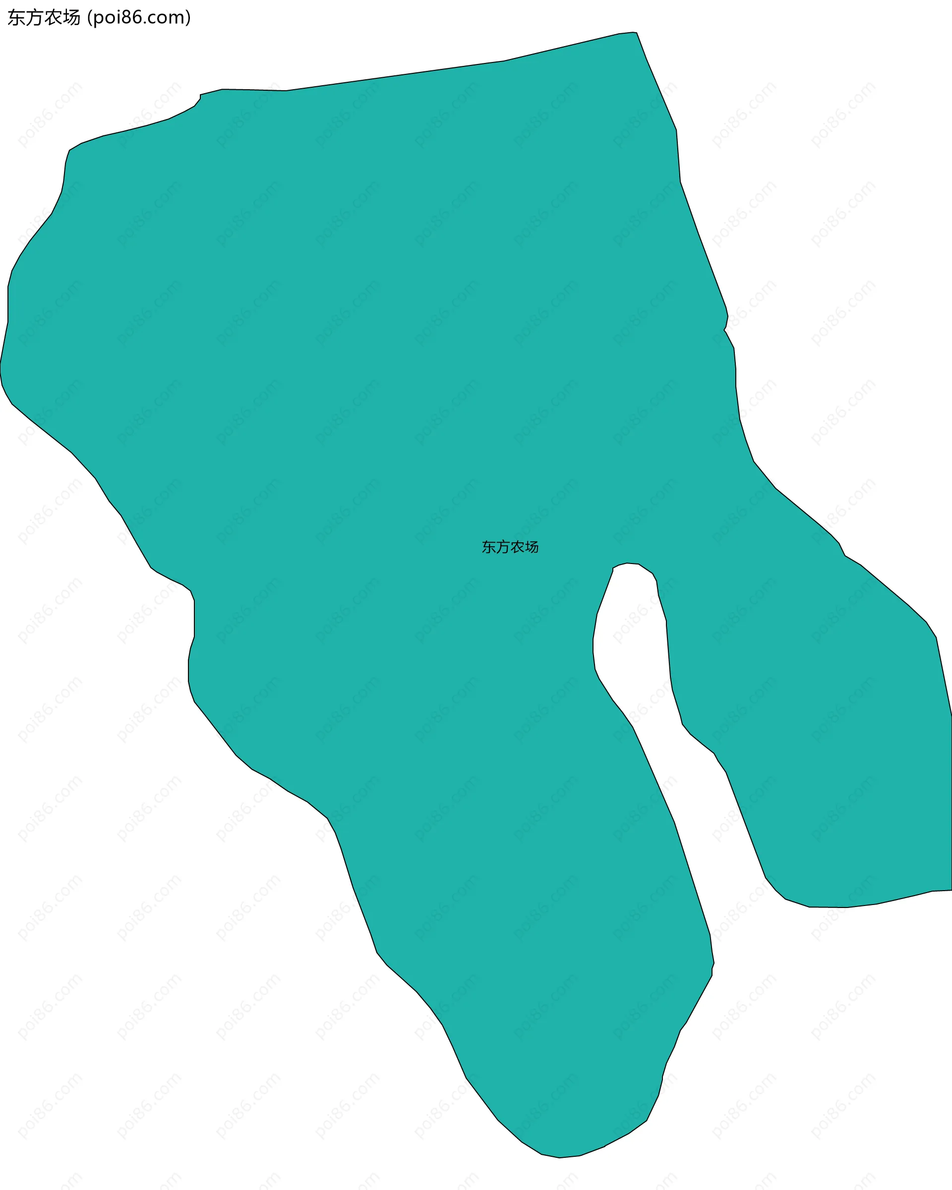 东方农场边界地图