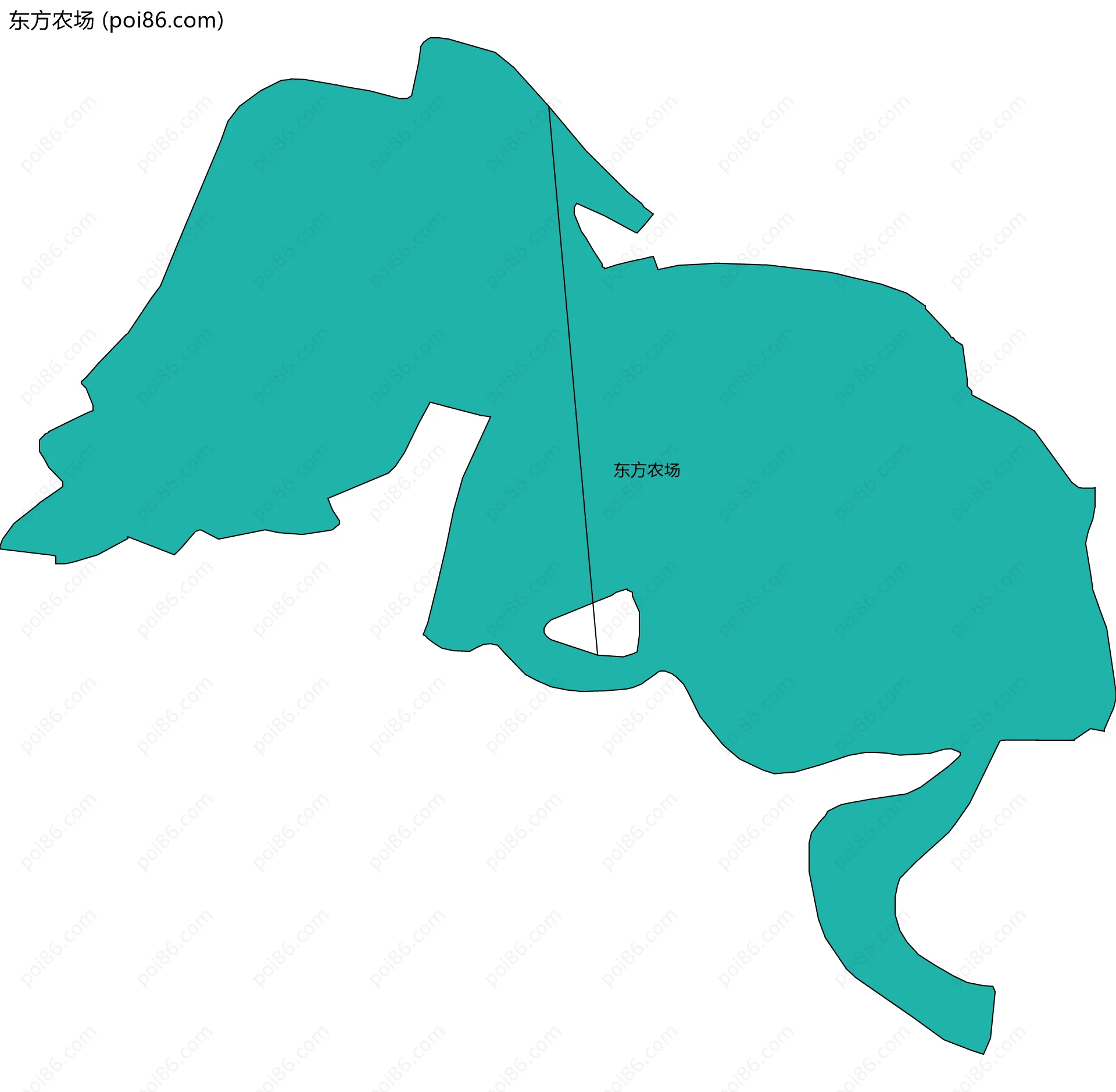 东方农场边界地图