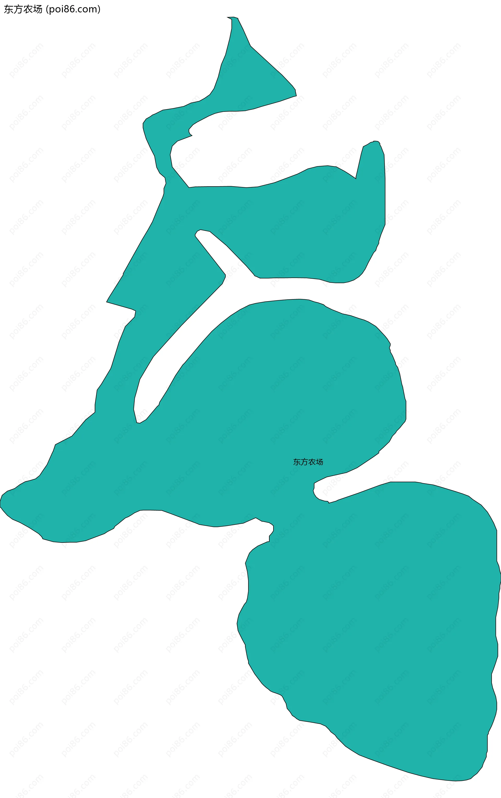 东方农场边界地图