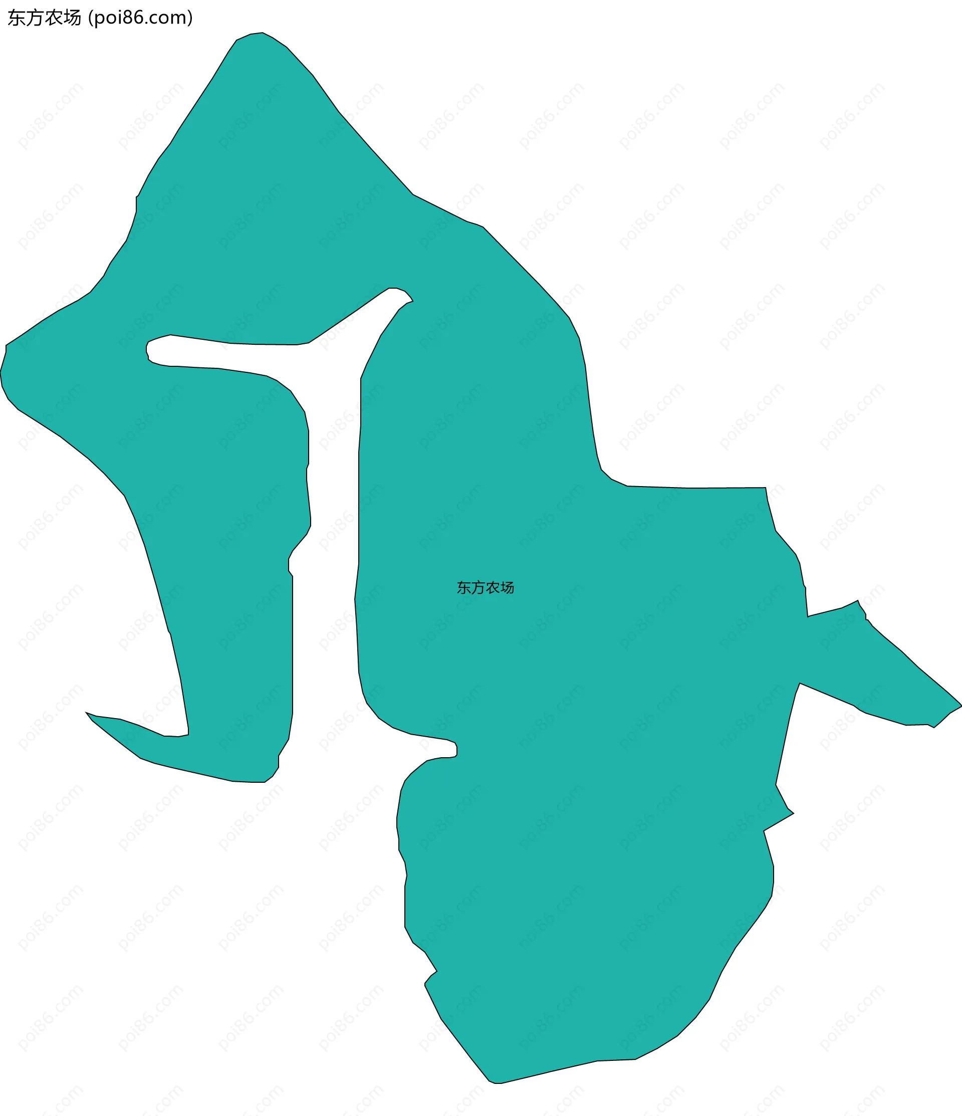 东方农场边界地图