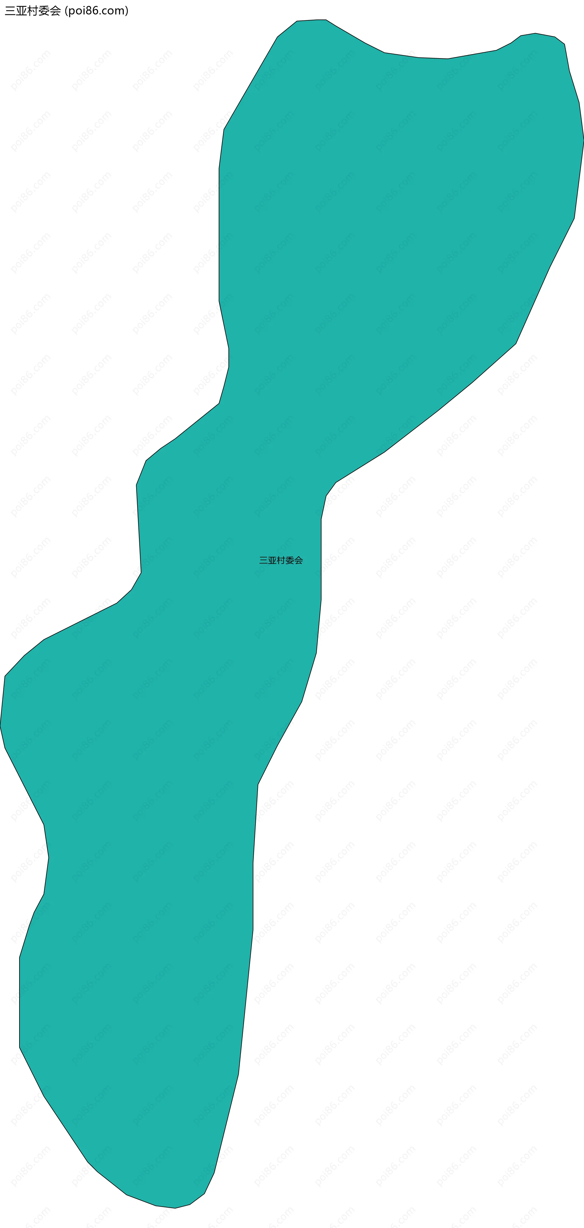 三亚村委会边界地图