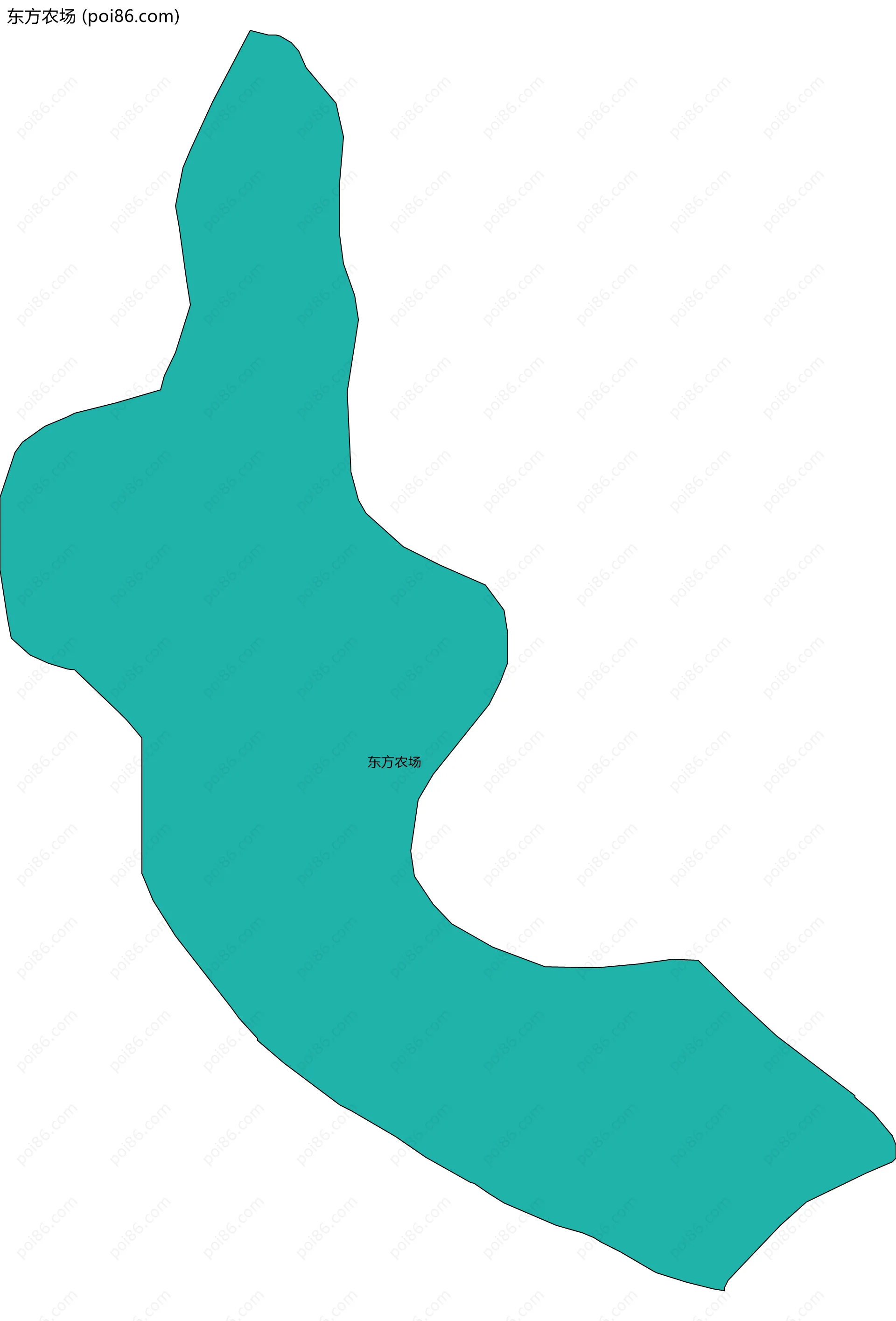 东方农场边界地图