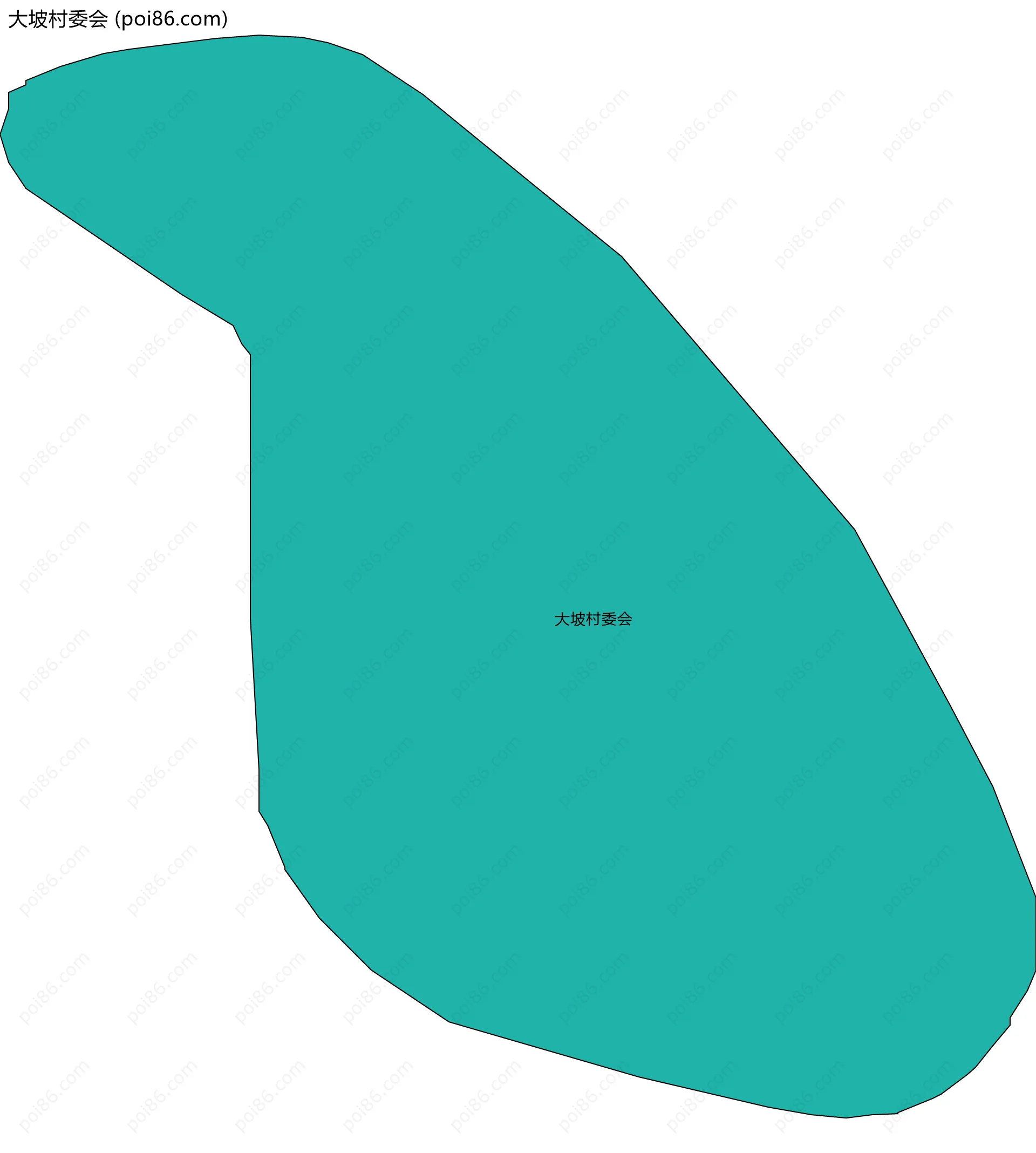 大坡村委会边界地图