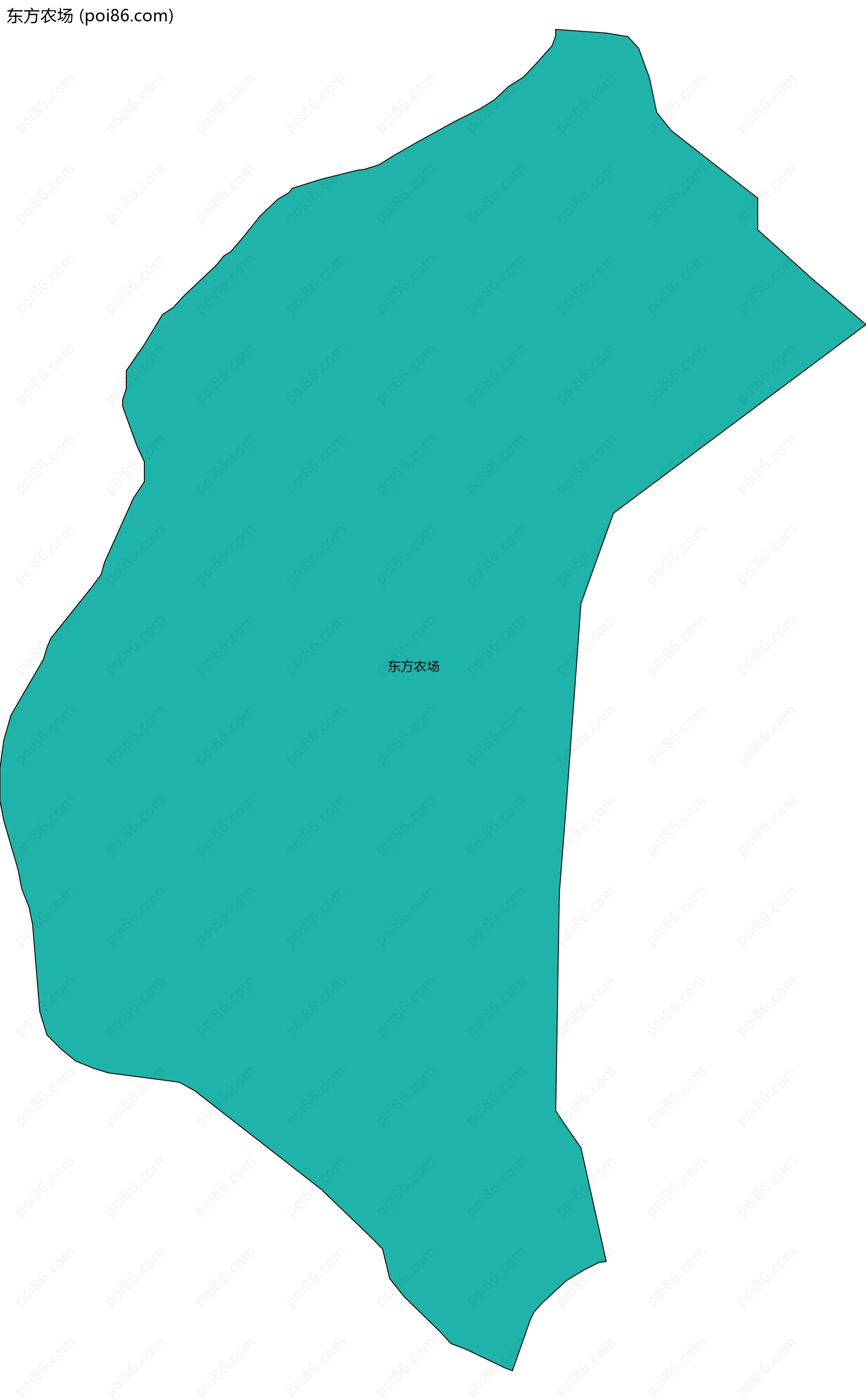 东方农场边界地图