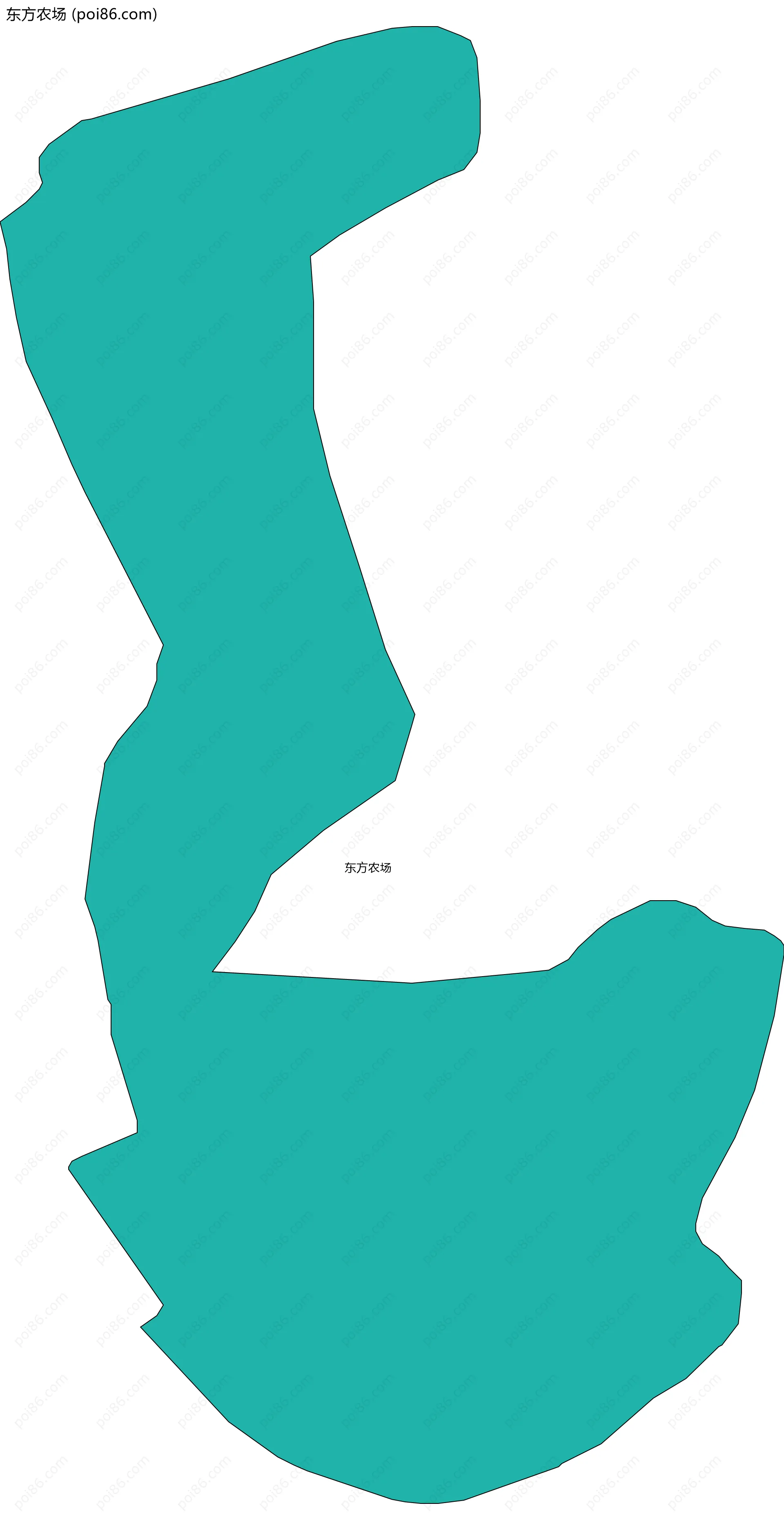 东方农场边界地图