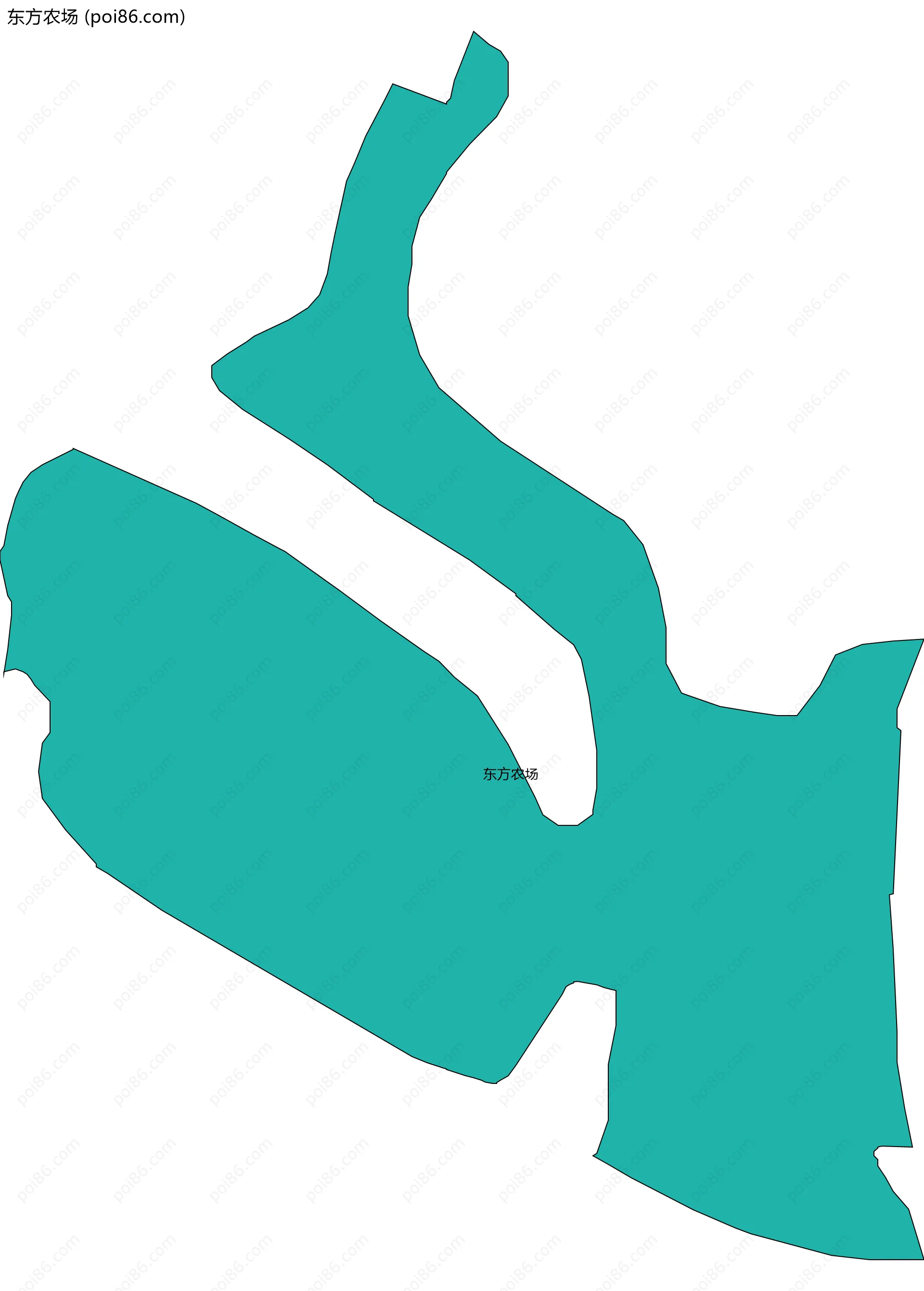 东方农场边界地图