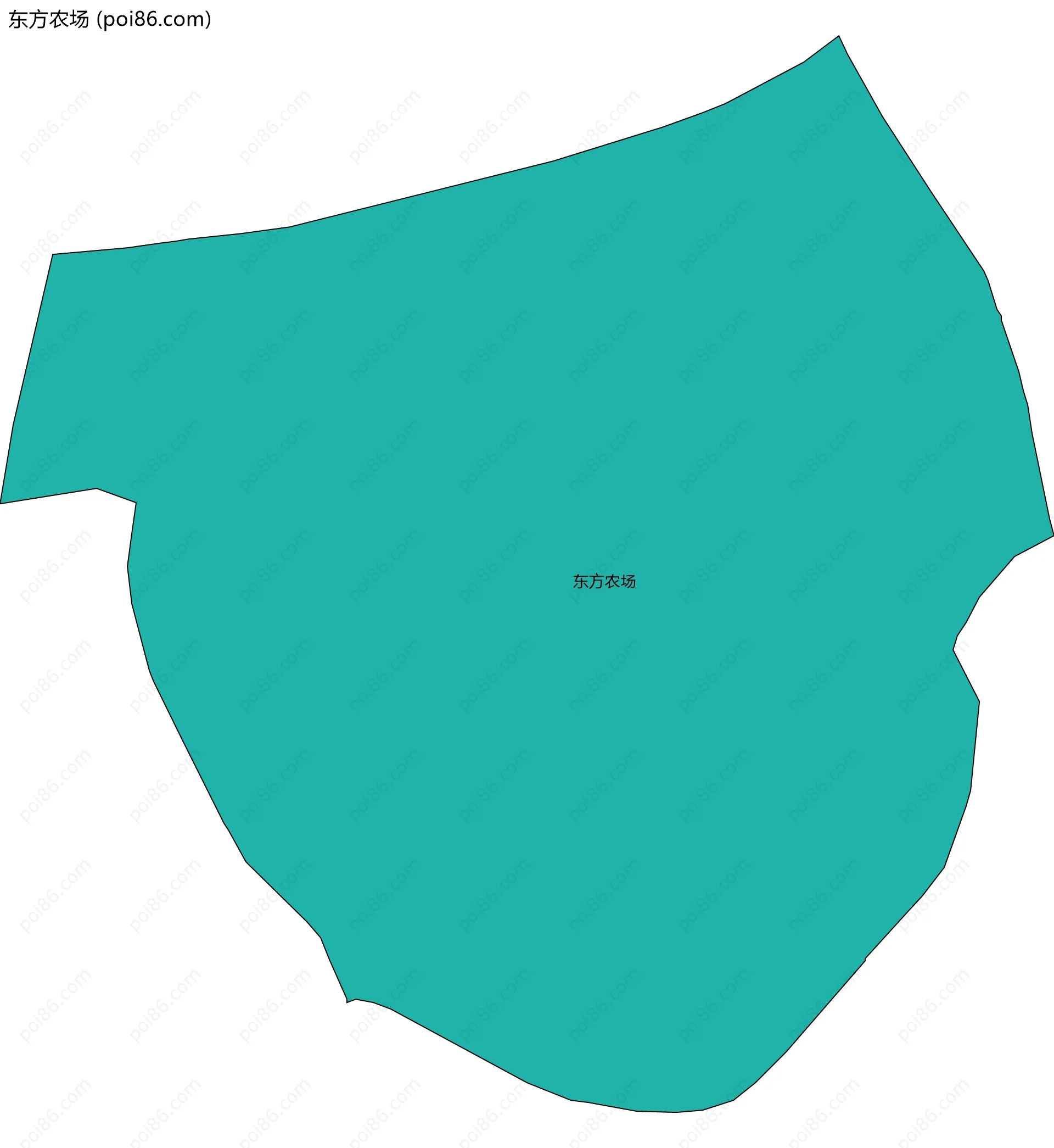 东方农场边界地图