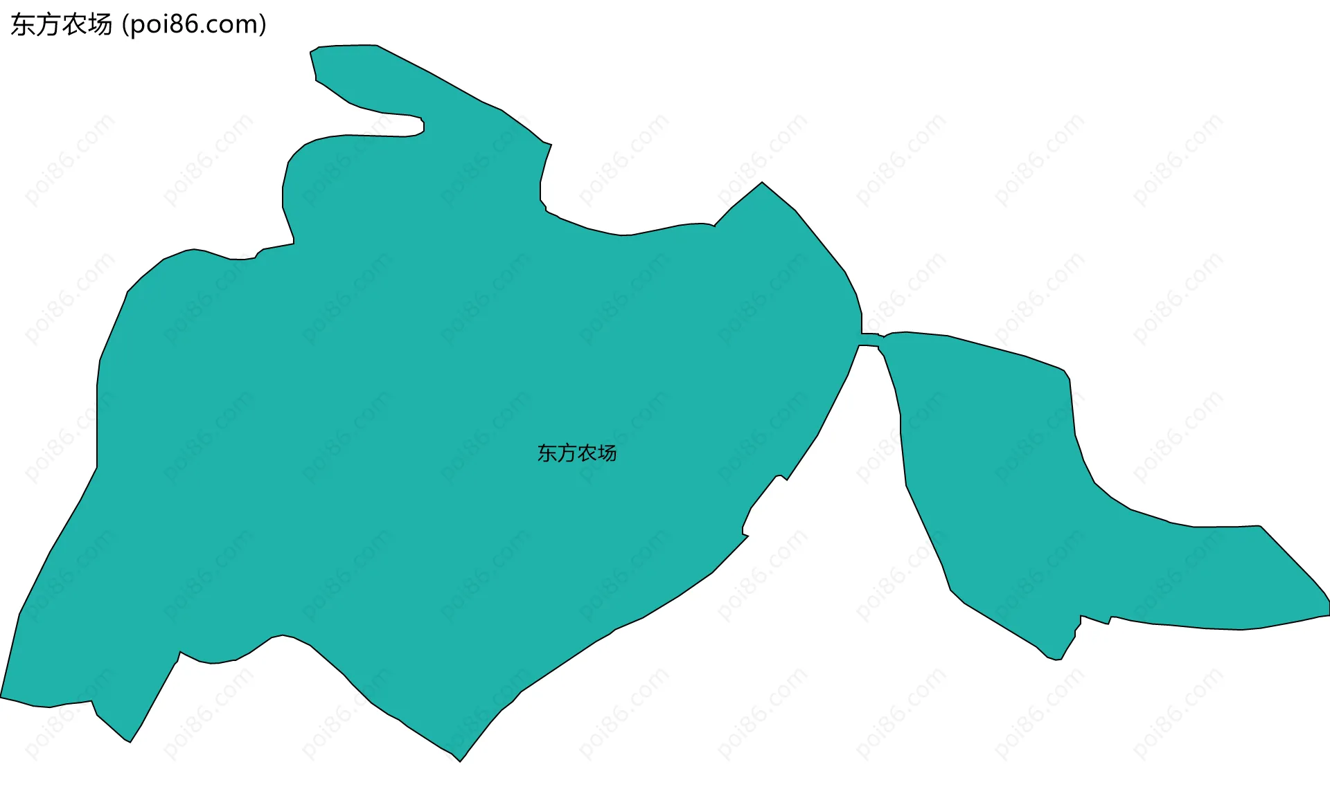 东方农场边界地图