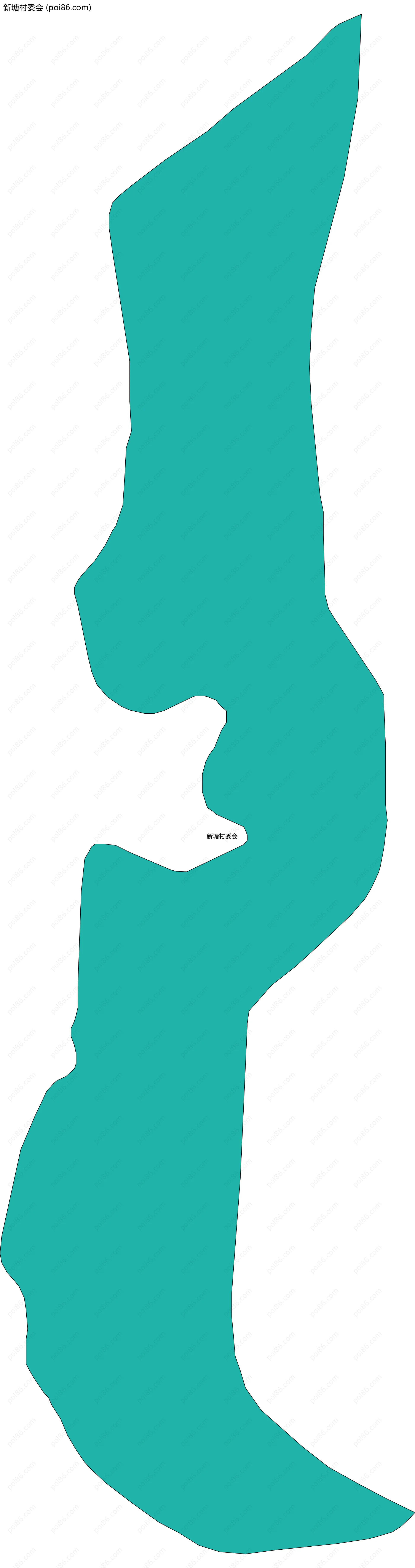 新塘村委会边界地图