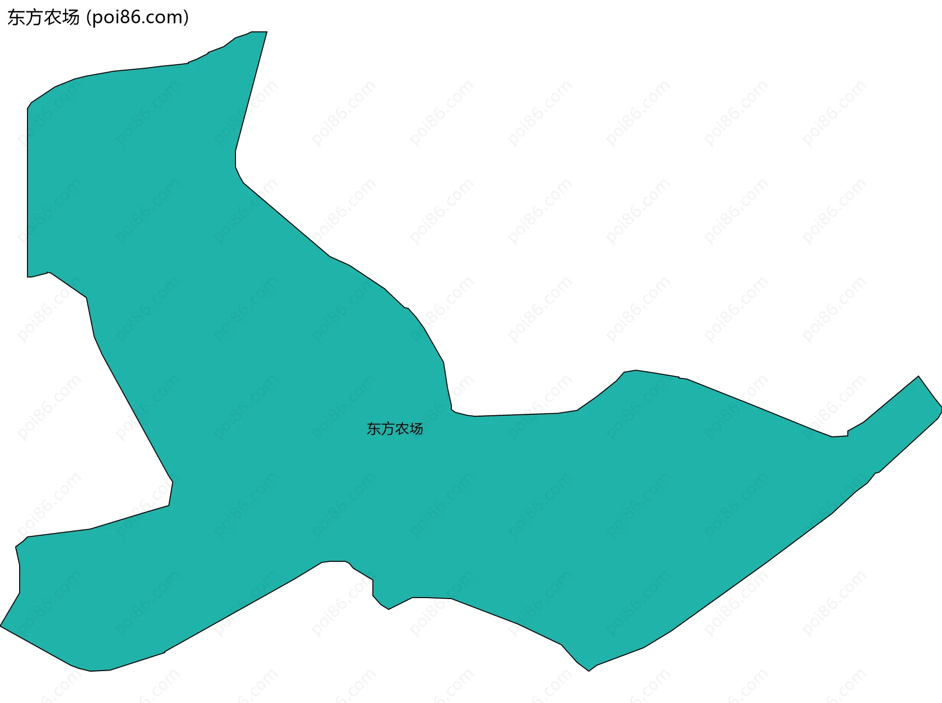 东方农场边界地图