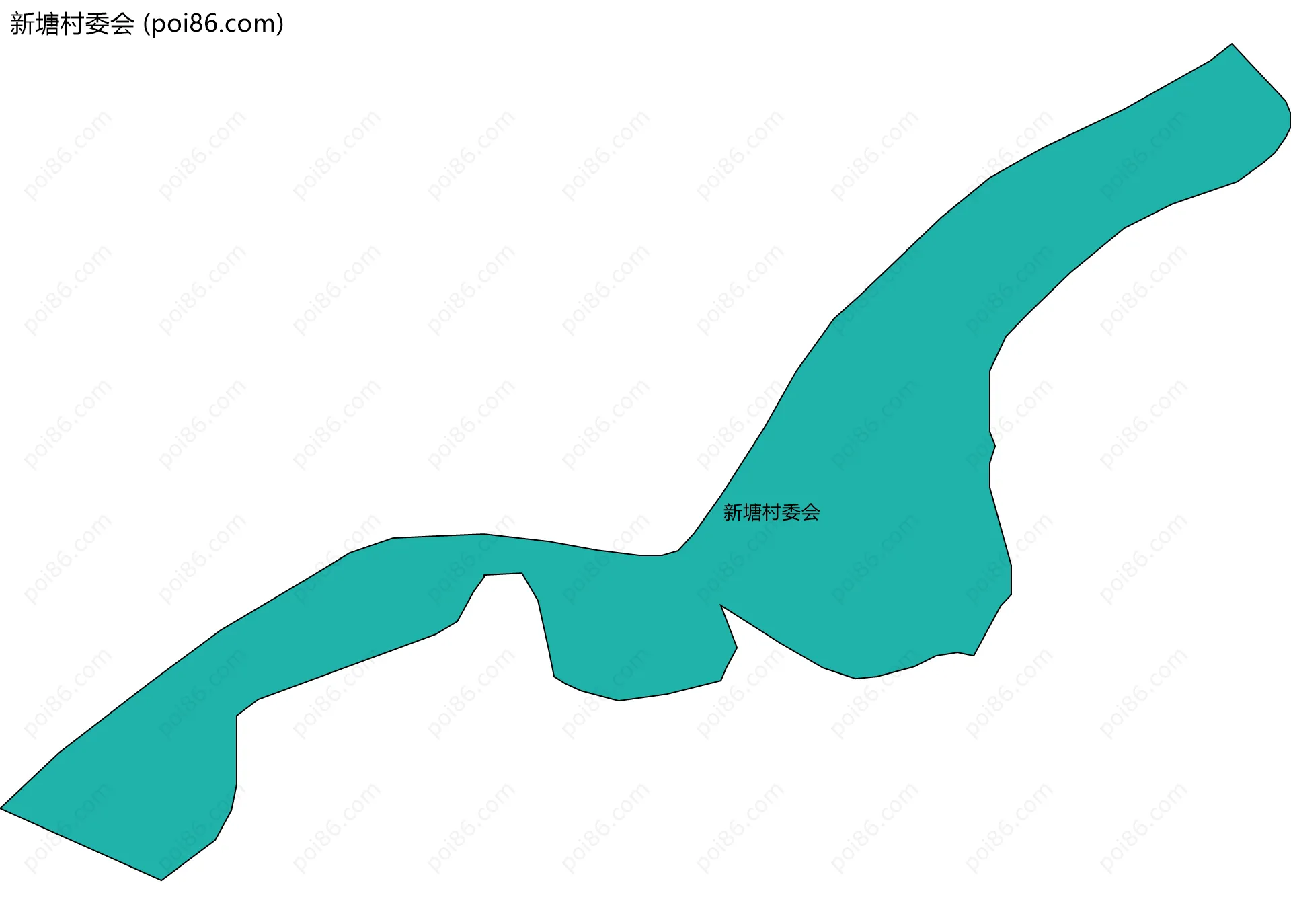 新塘村委会边界地图