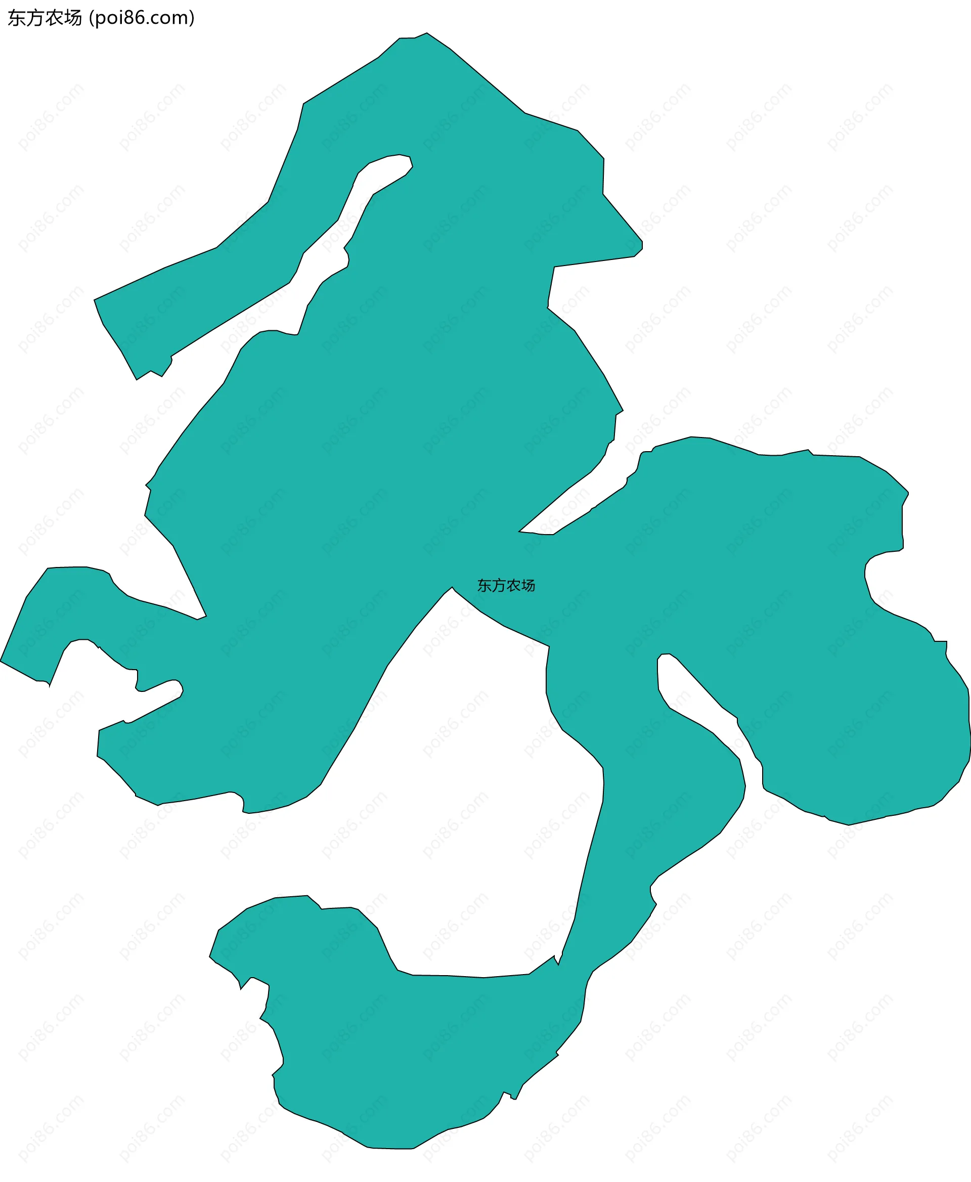 东方农场边界地图