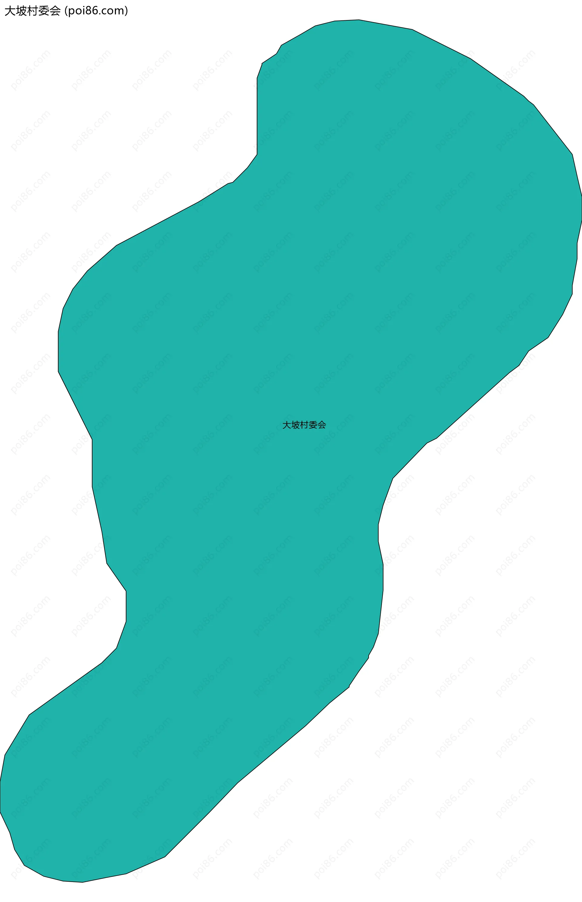 大坡村委会边界地图