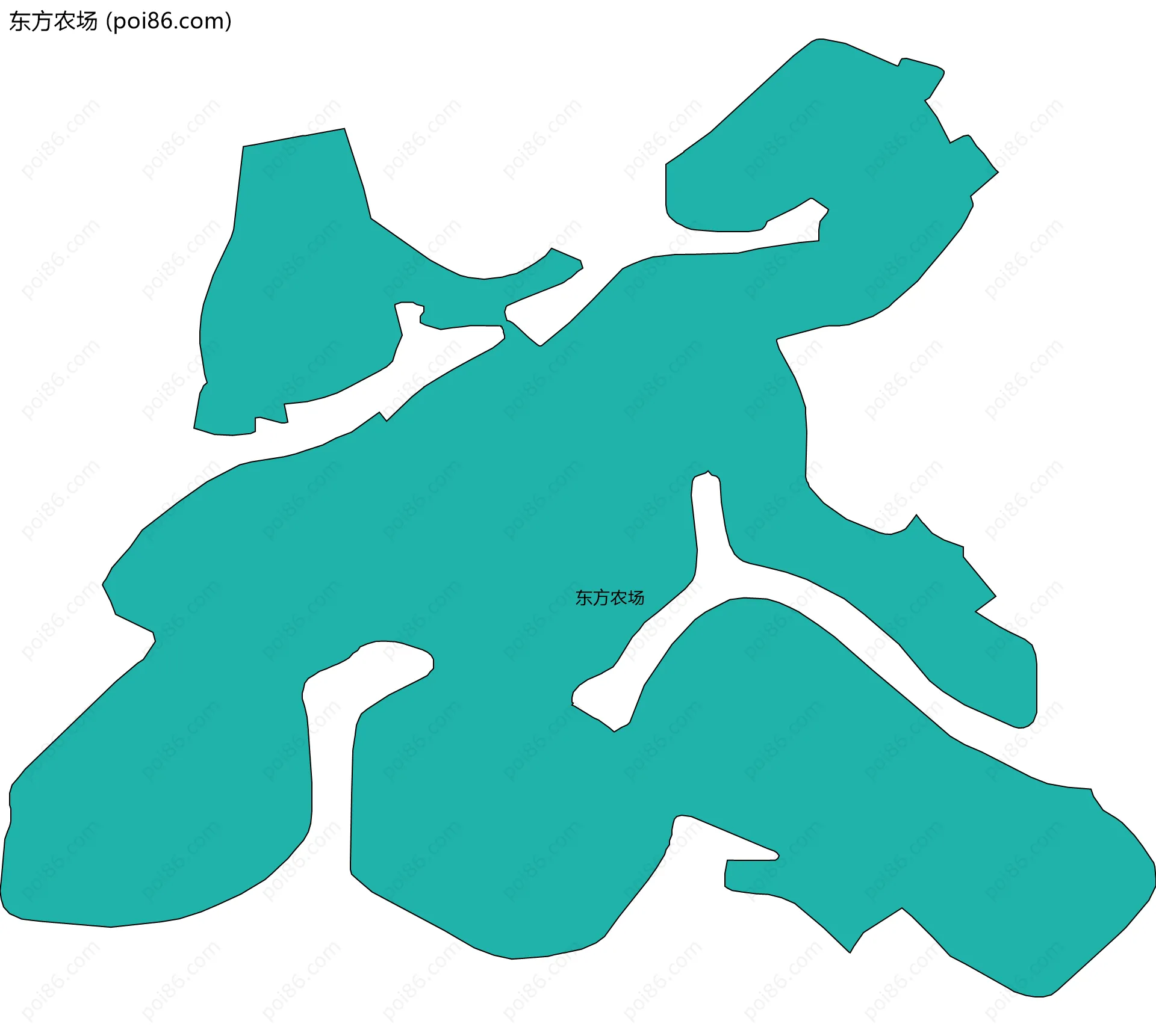 东方农场边界地图