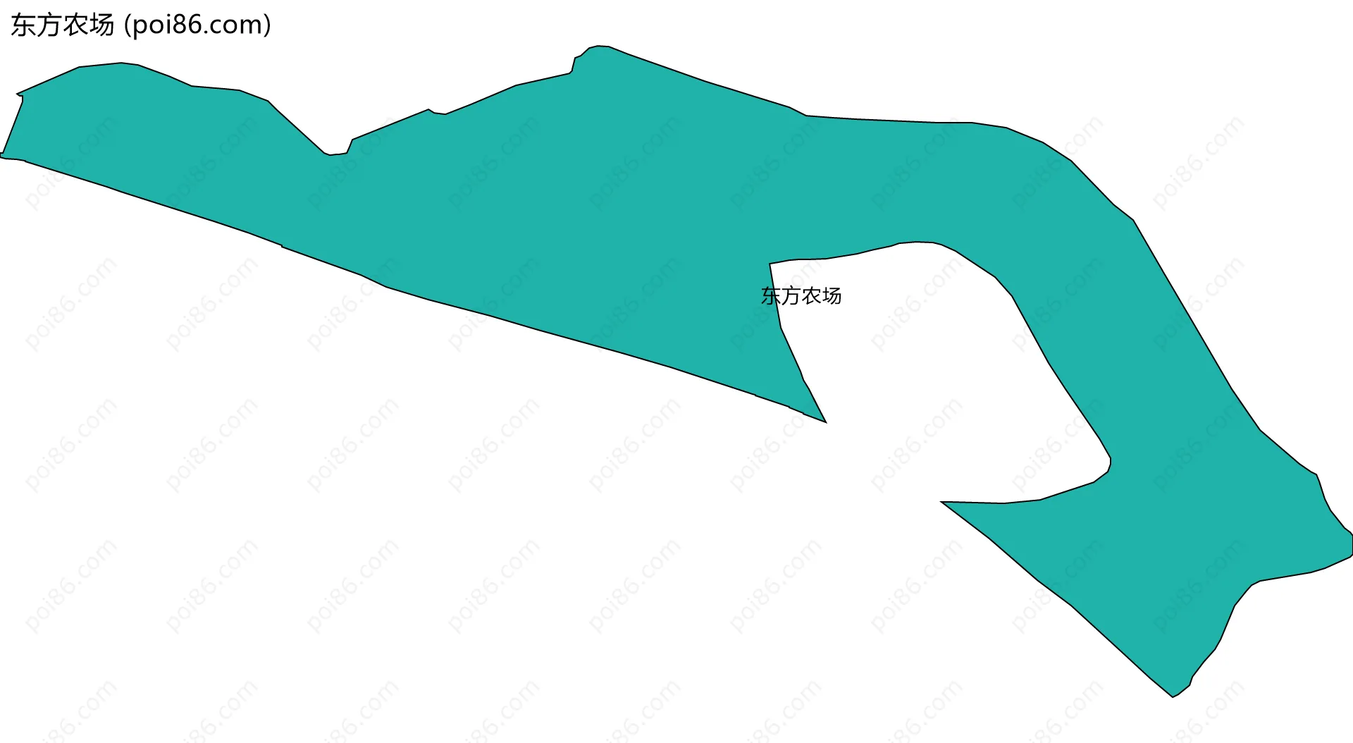 东方农场边界地图