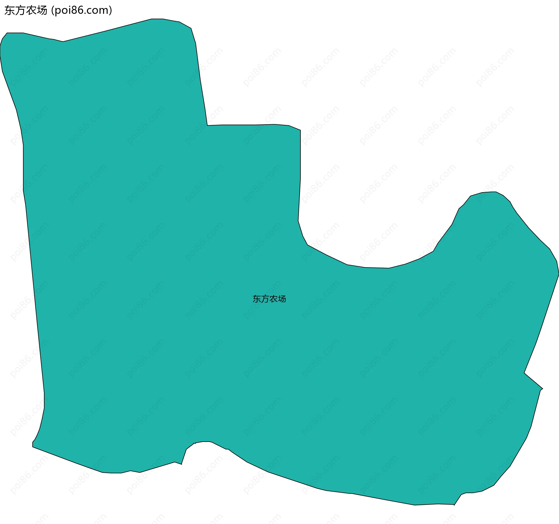 东方农场边界地图