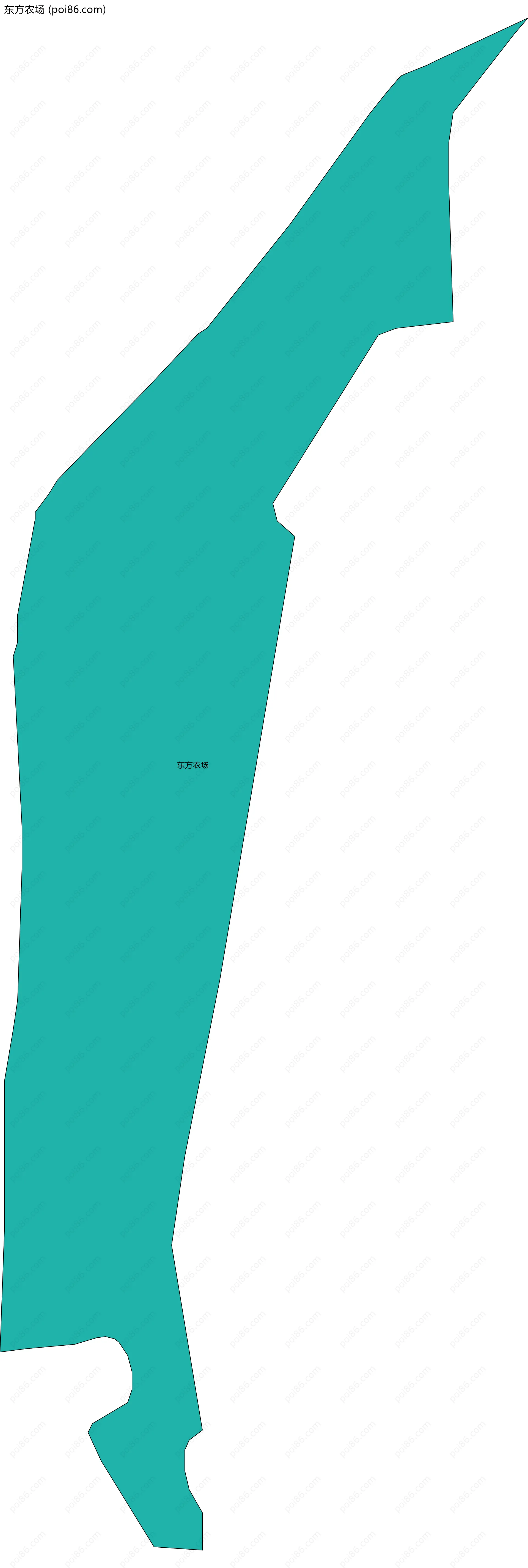 东方农场边界地图