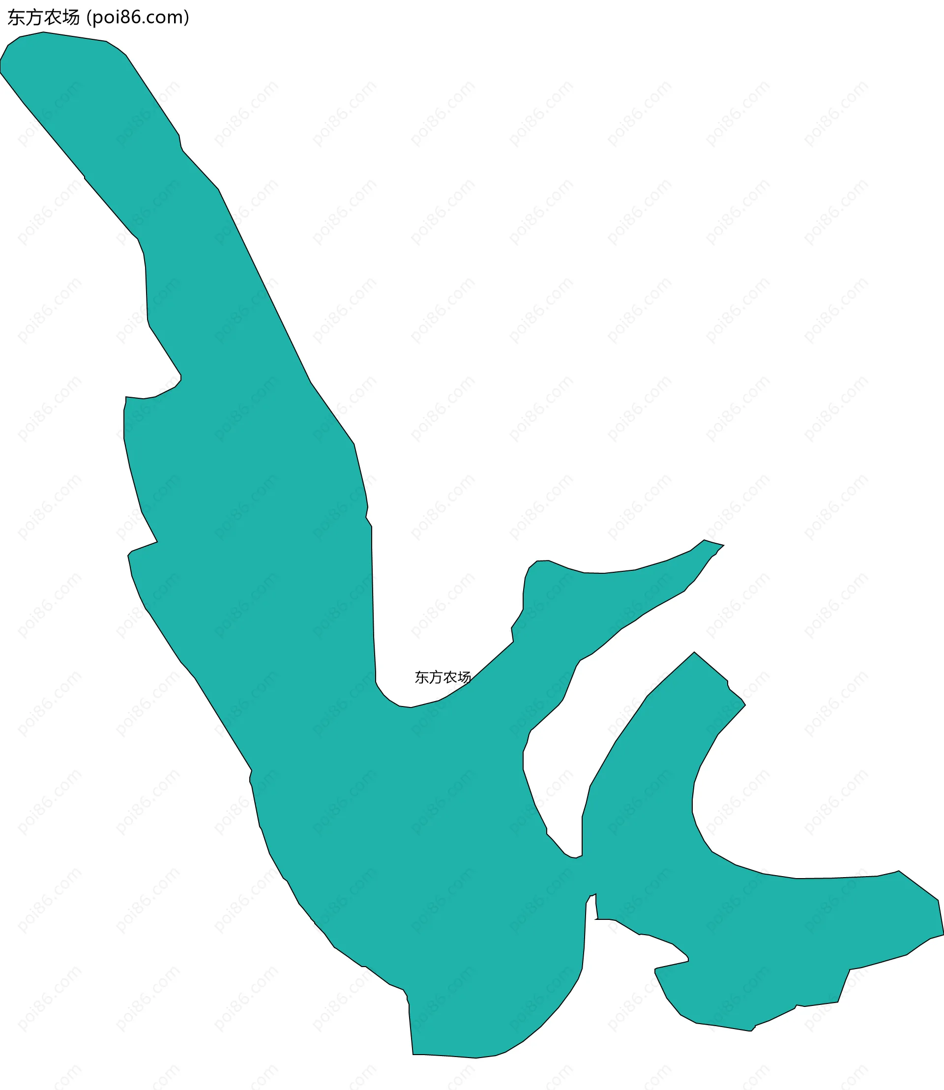 东方农场边界地图