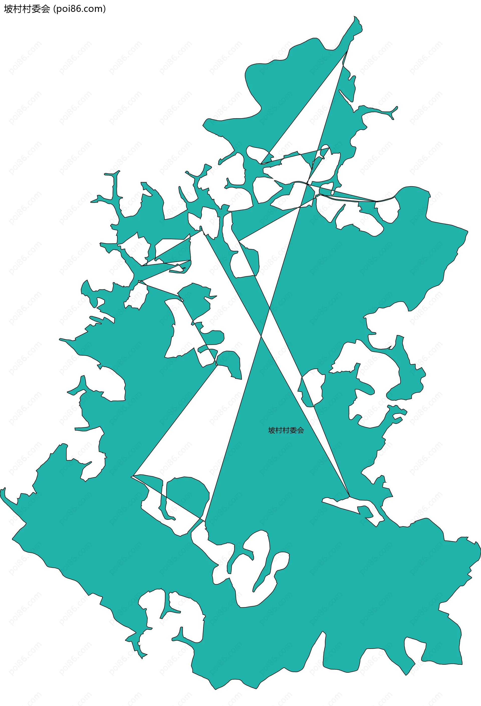 坡村村委会边界地图