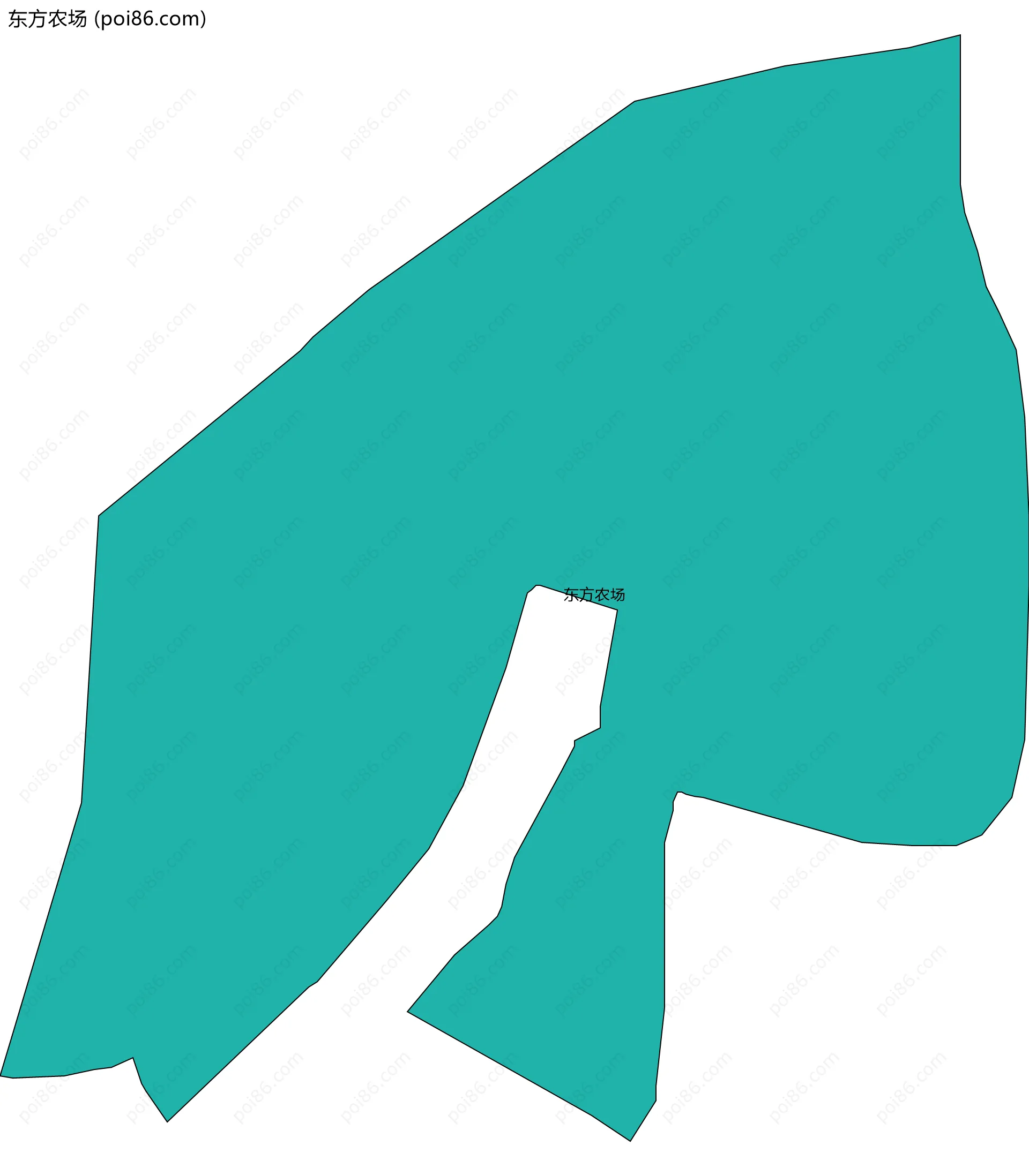 东方农场边界地图