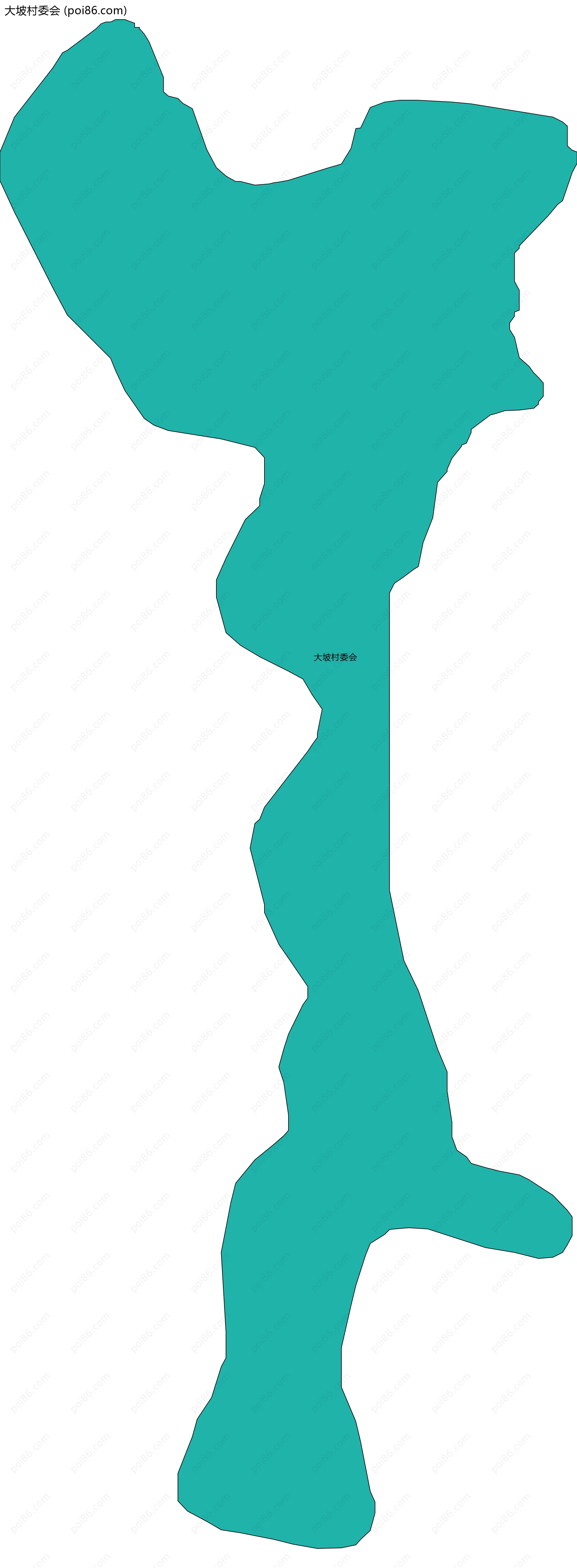 大坡村委会边界地图