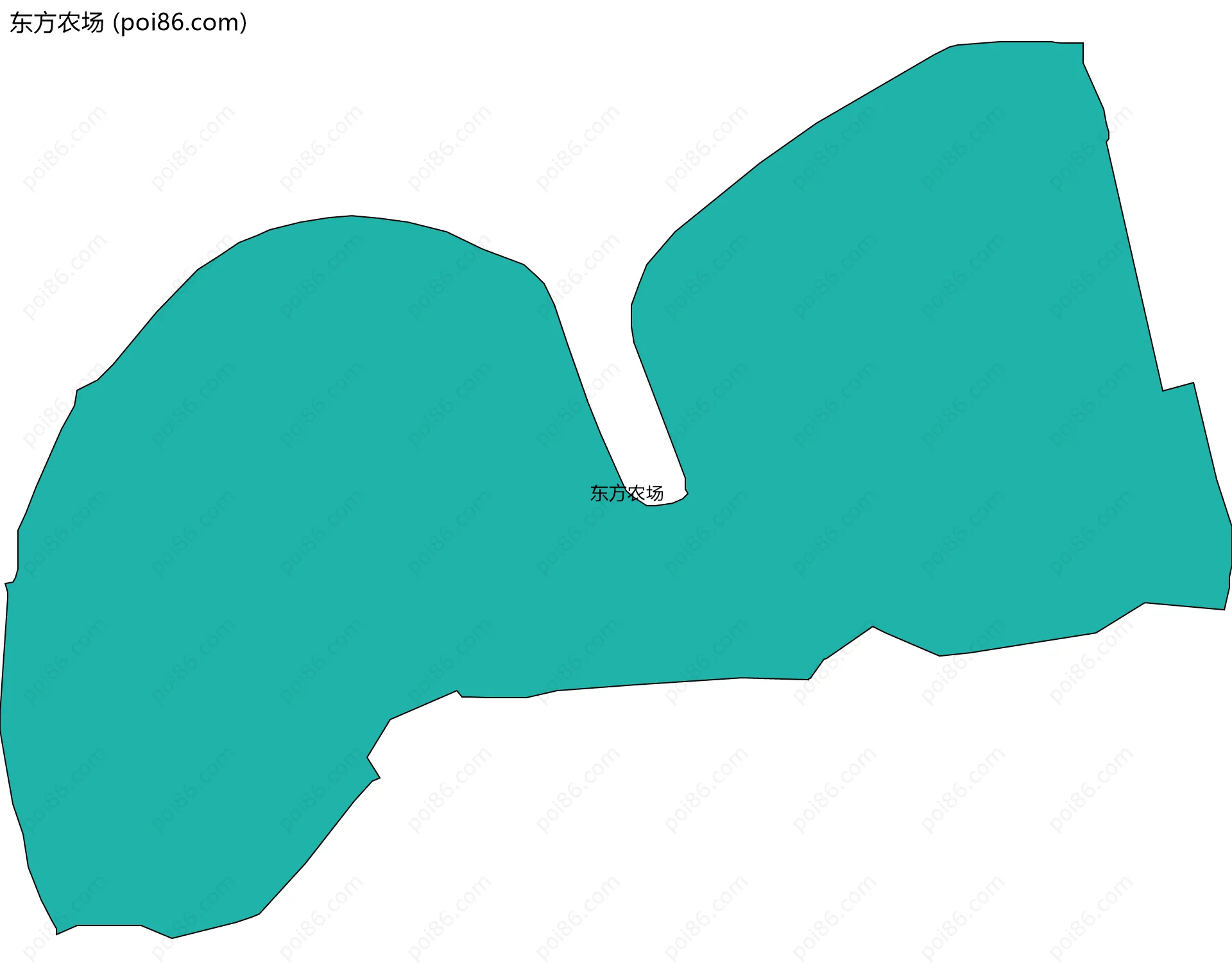 东方农场边界地图