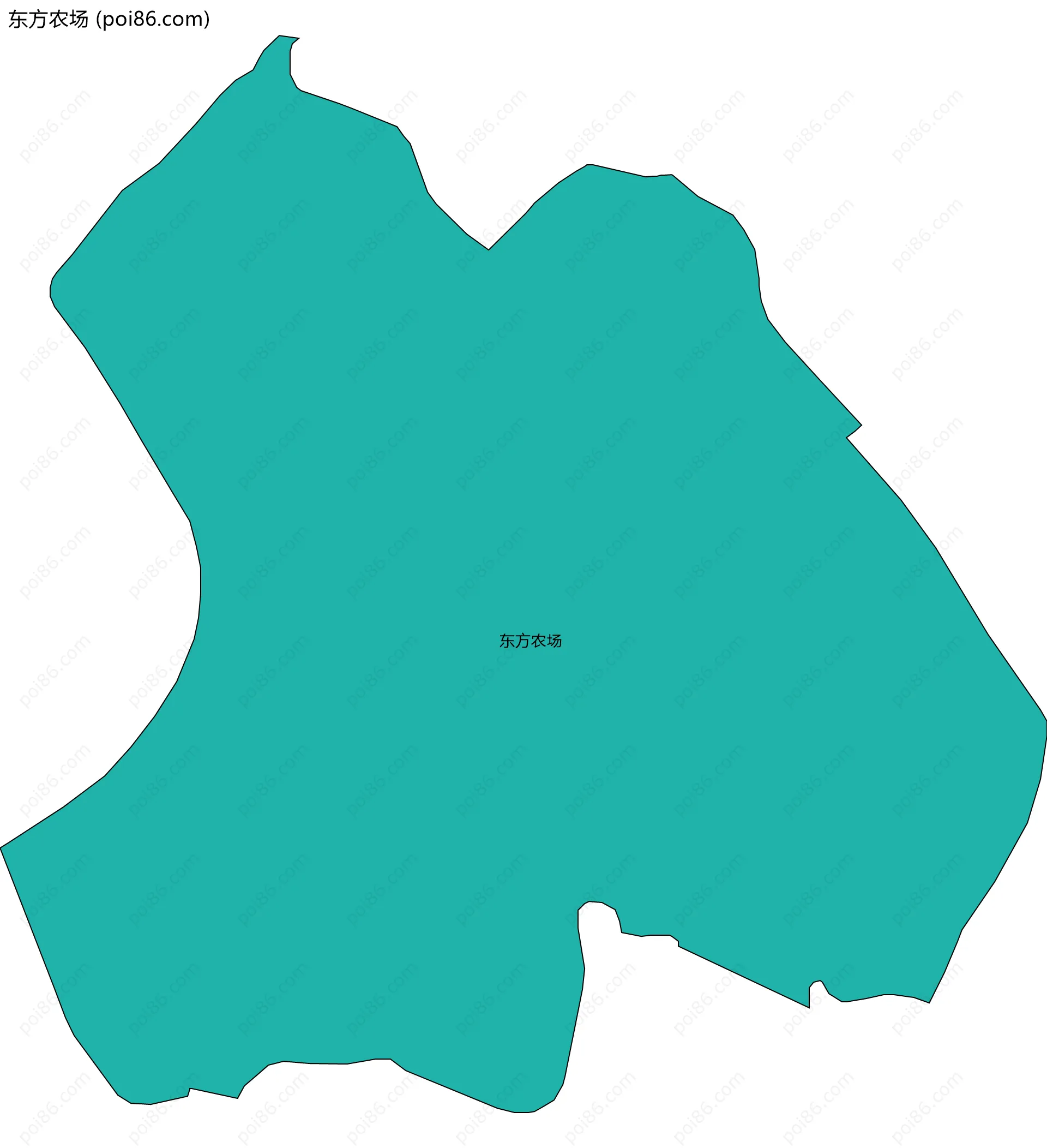 东方农场边界地图