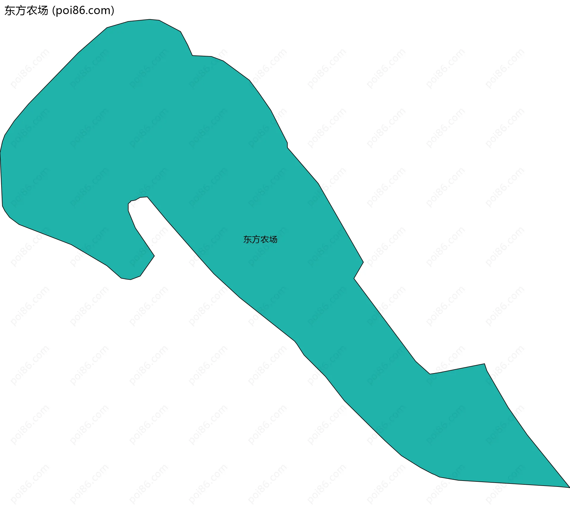 东方农场边界地图