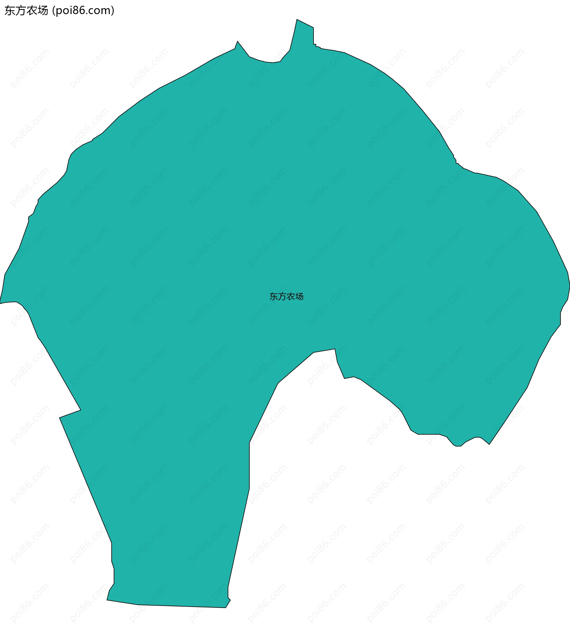 东方农场边界地图