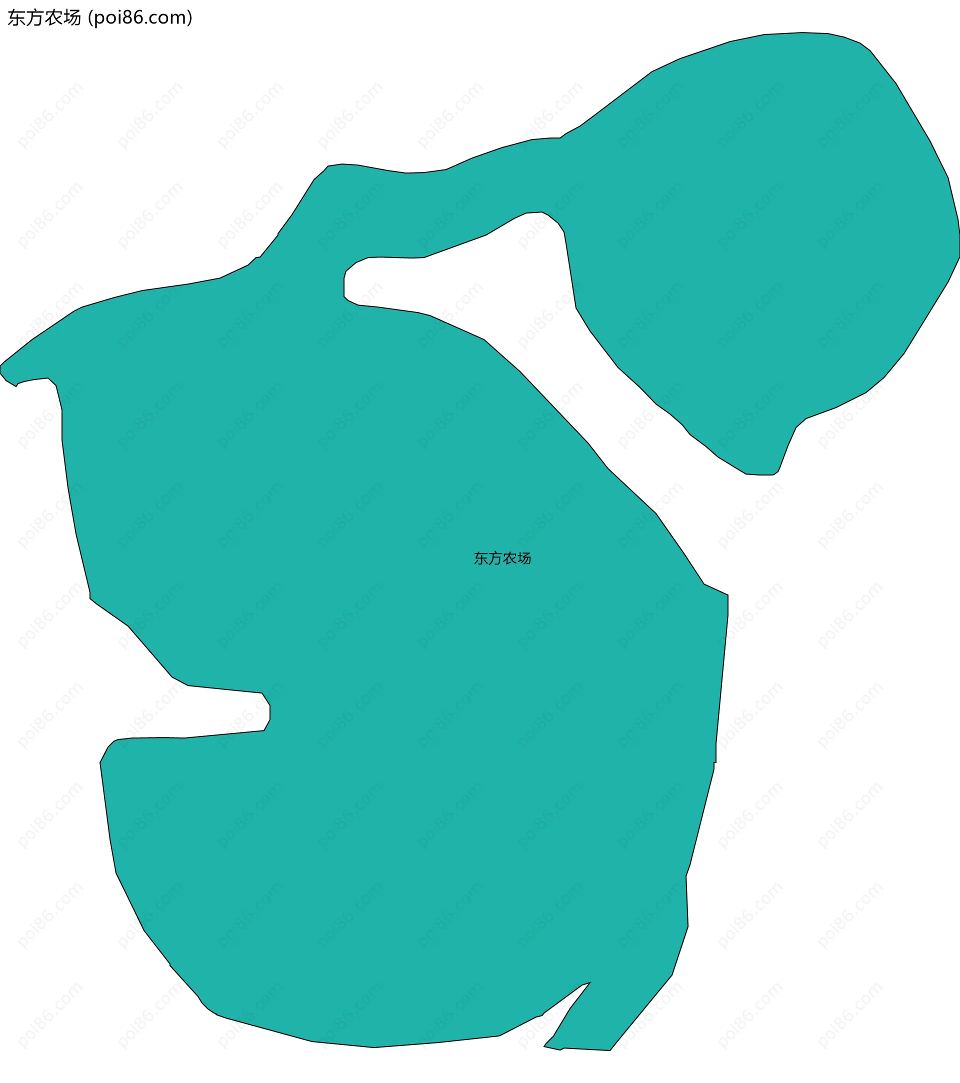 东方农场边界地图
