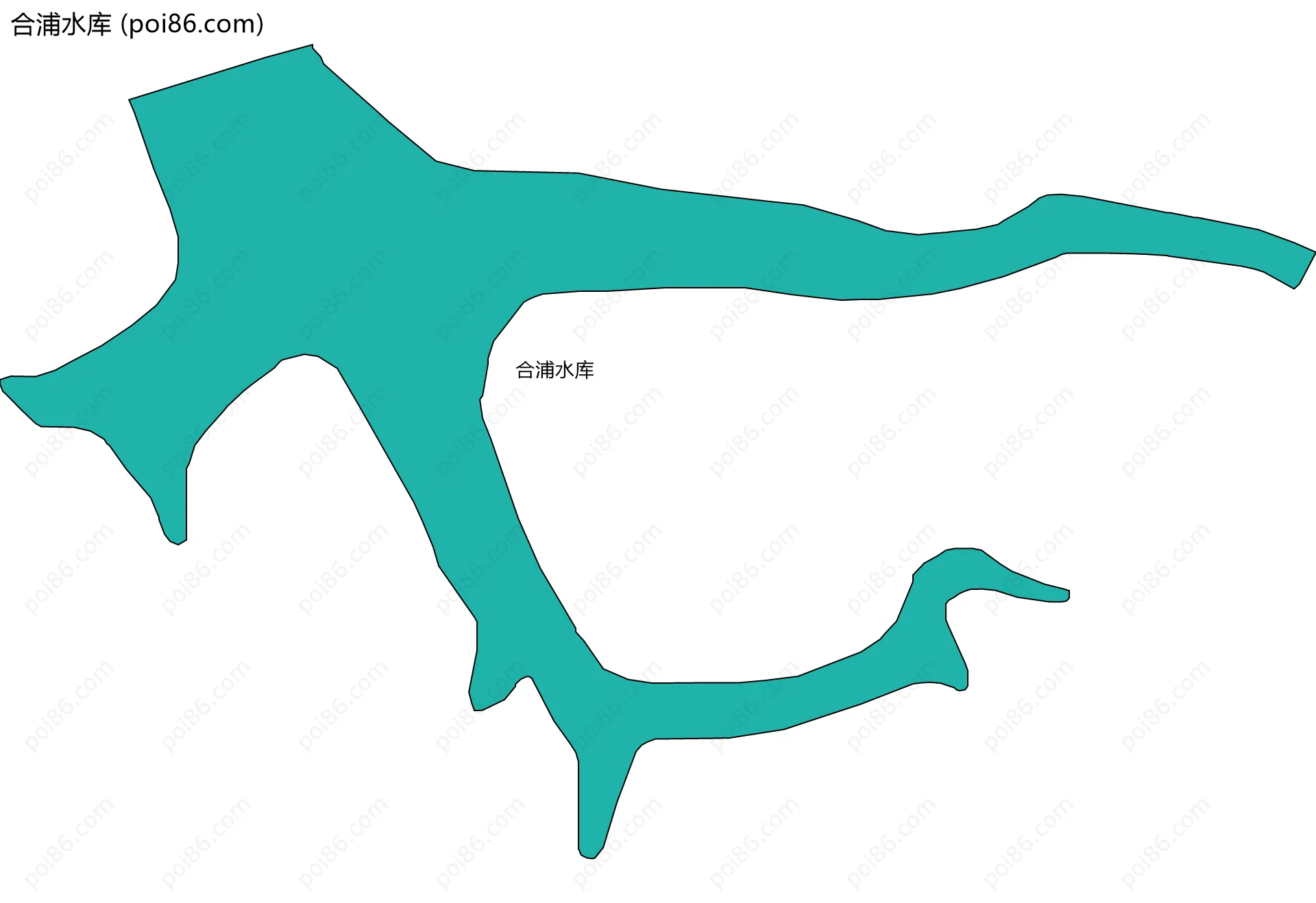合浦水库边界地图