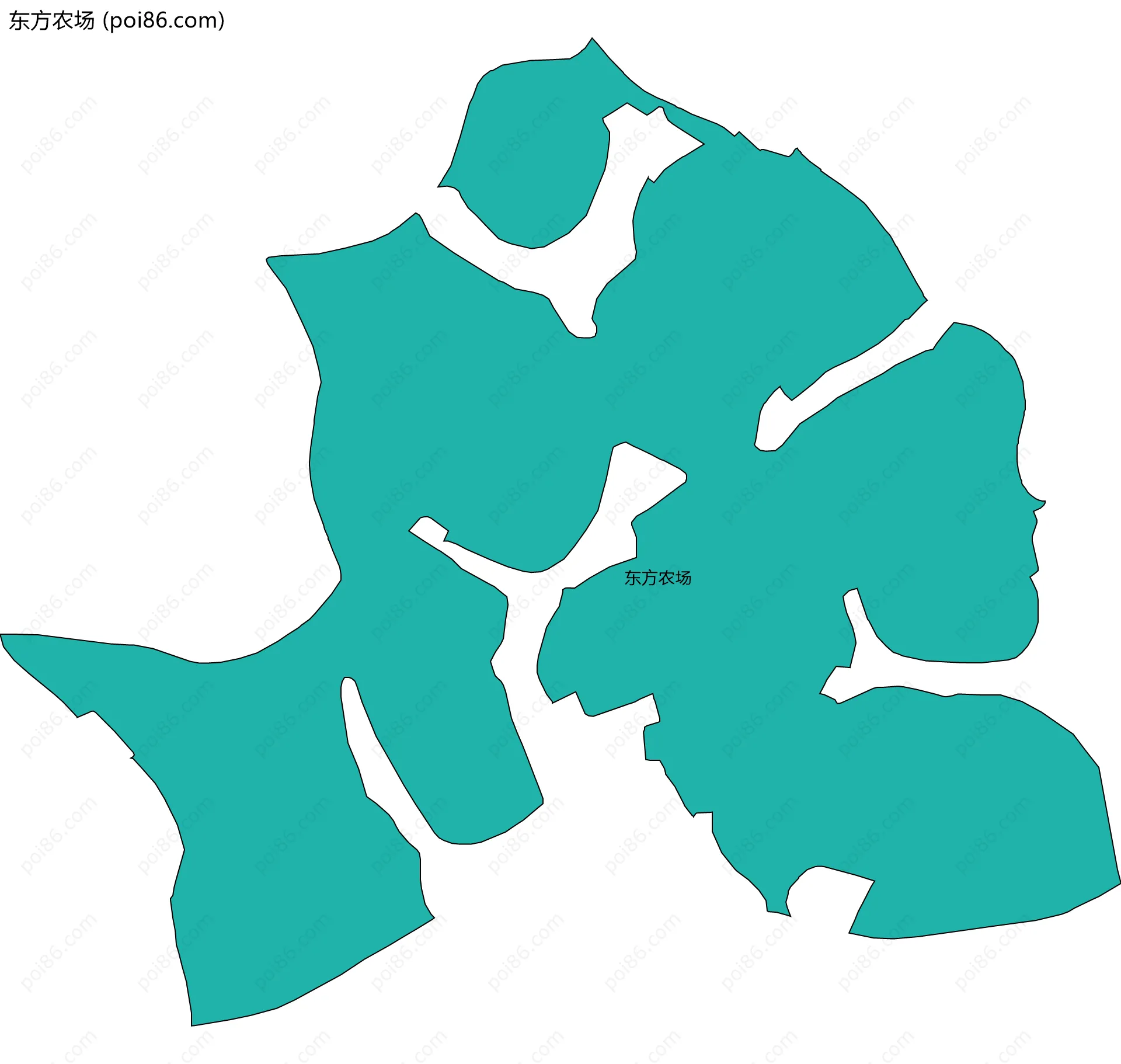 东方农场边界地图