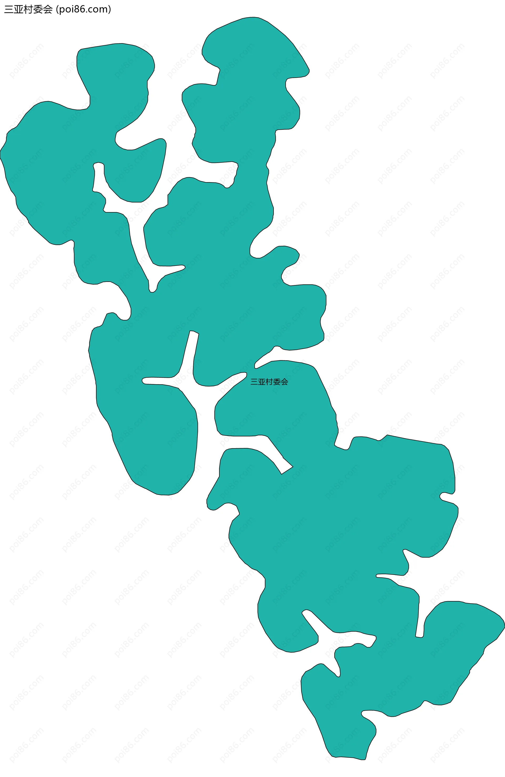 三亚村委会边界地图