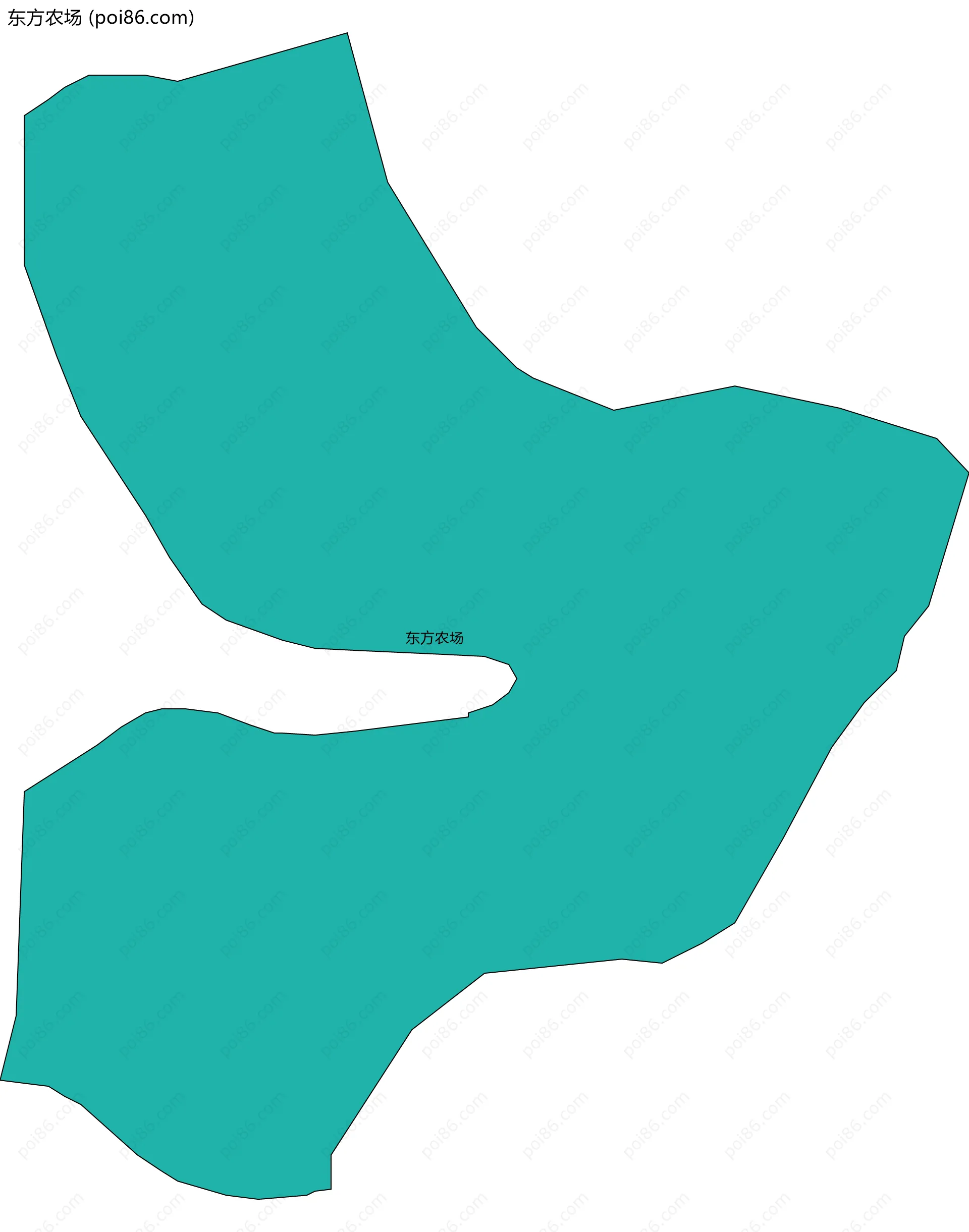 东方农场边界地图