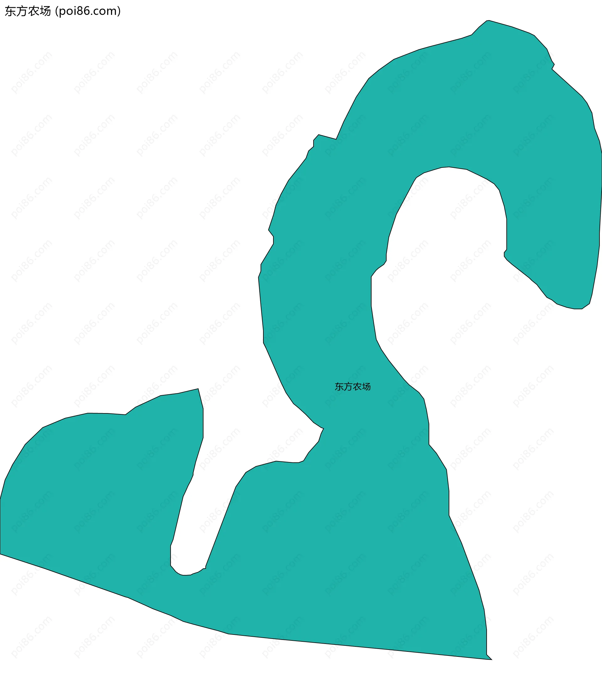 东方农场边界地图