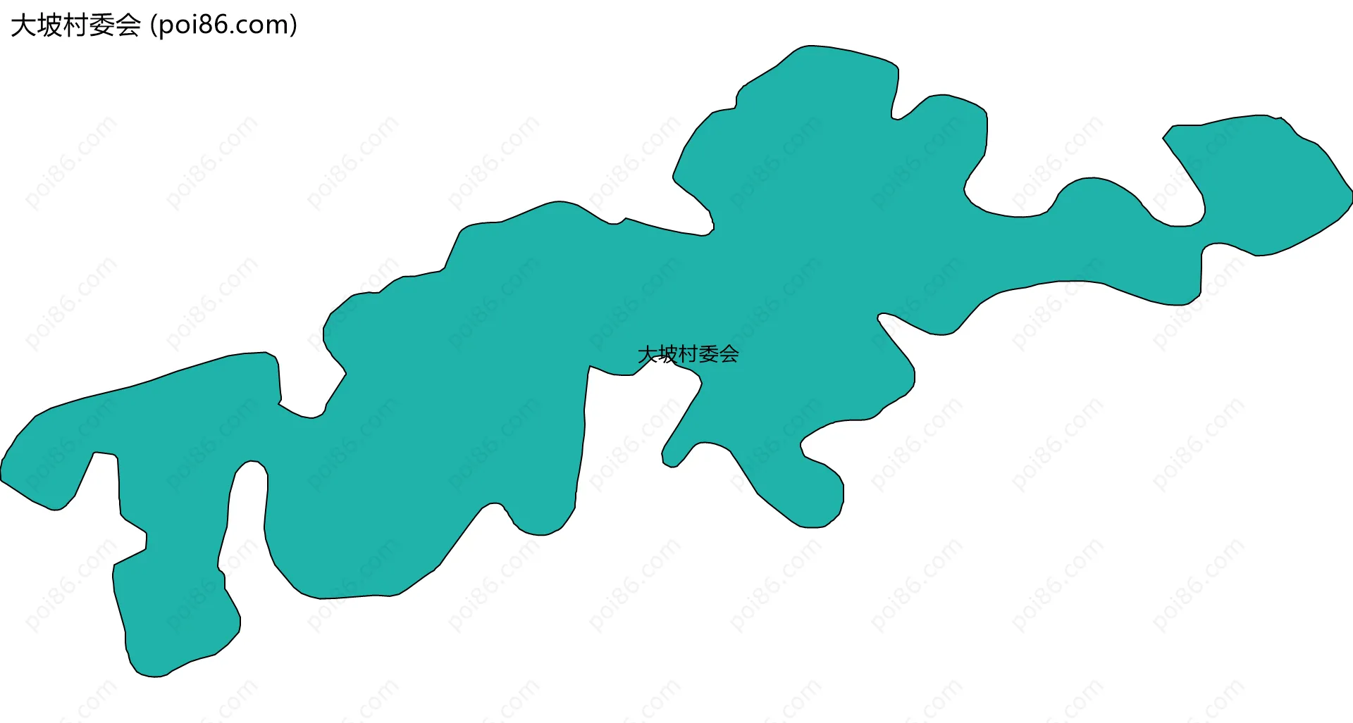 大坡村委会边界地图