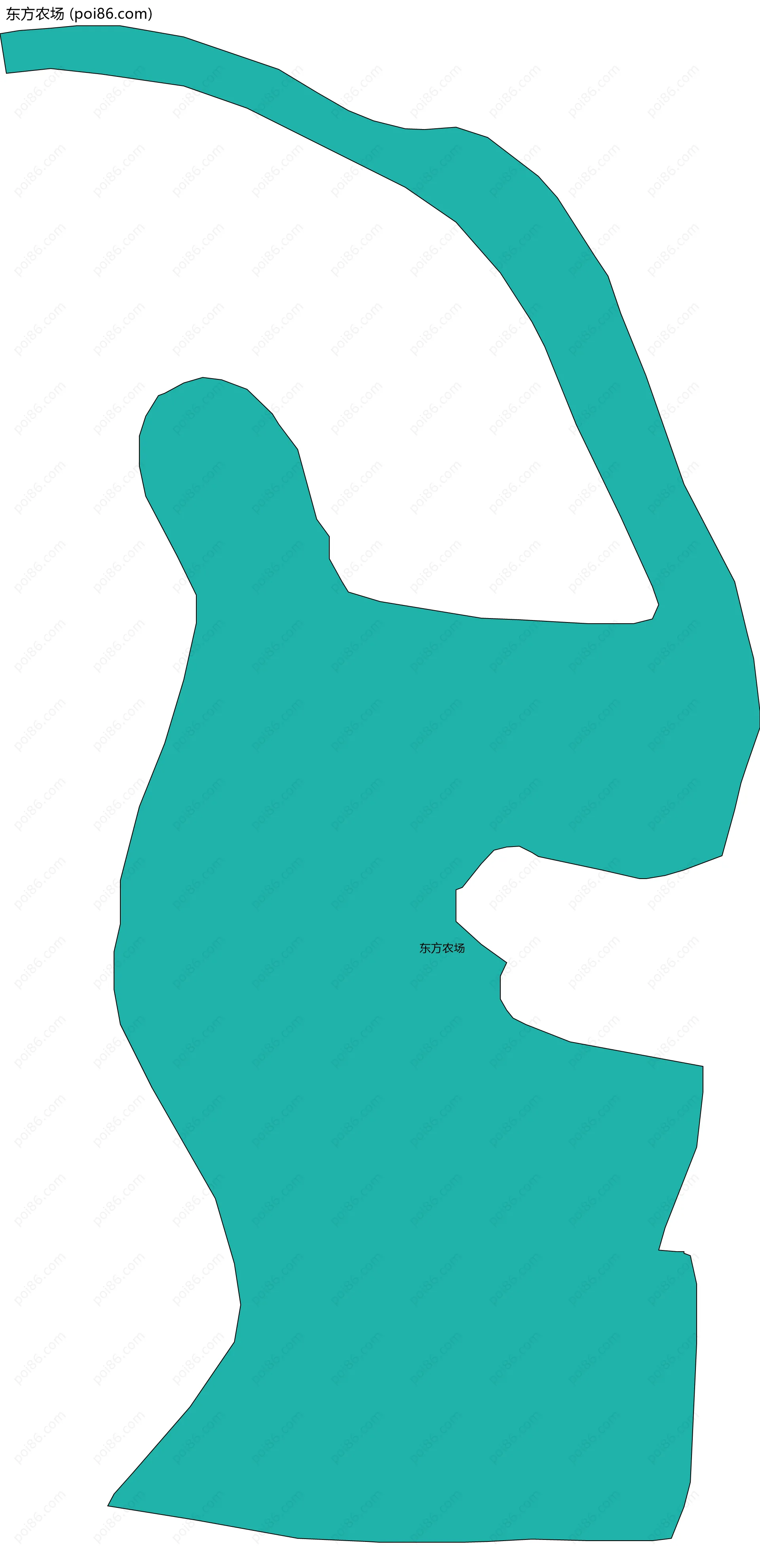 东方农场边界地图