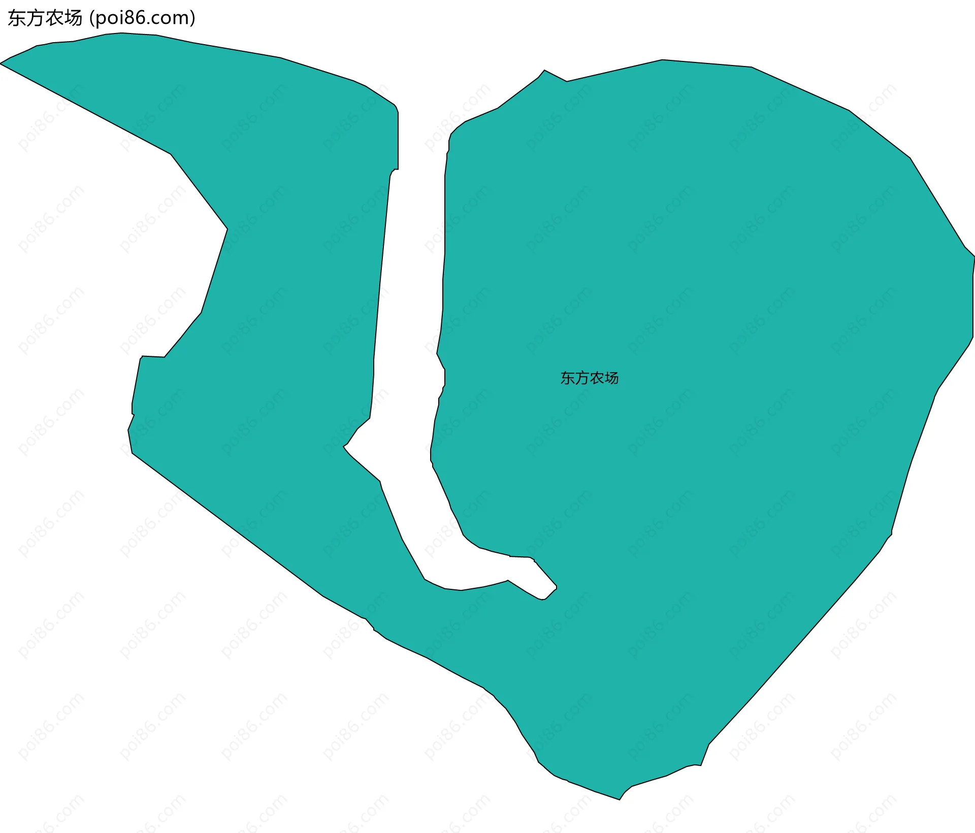 东方农场边界地图