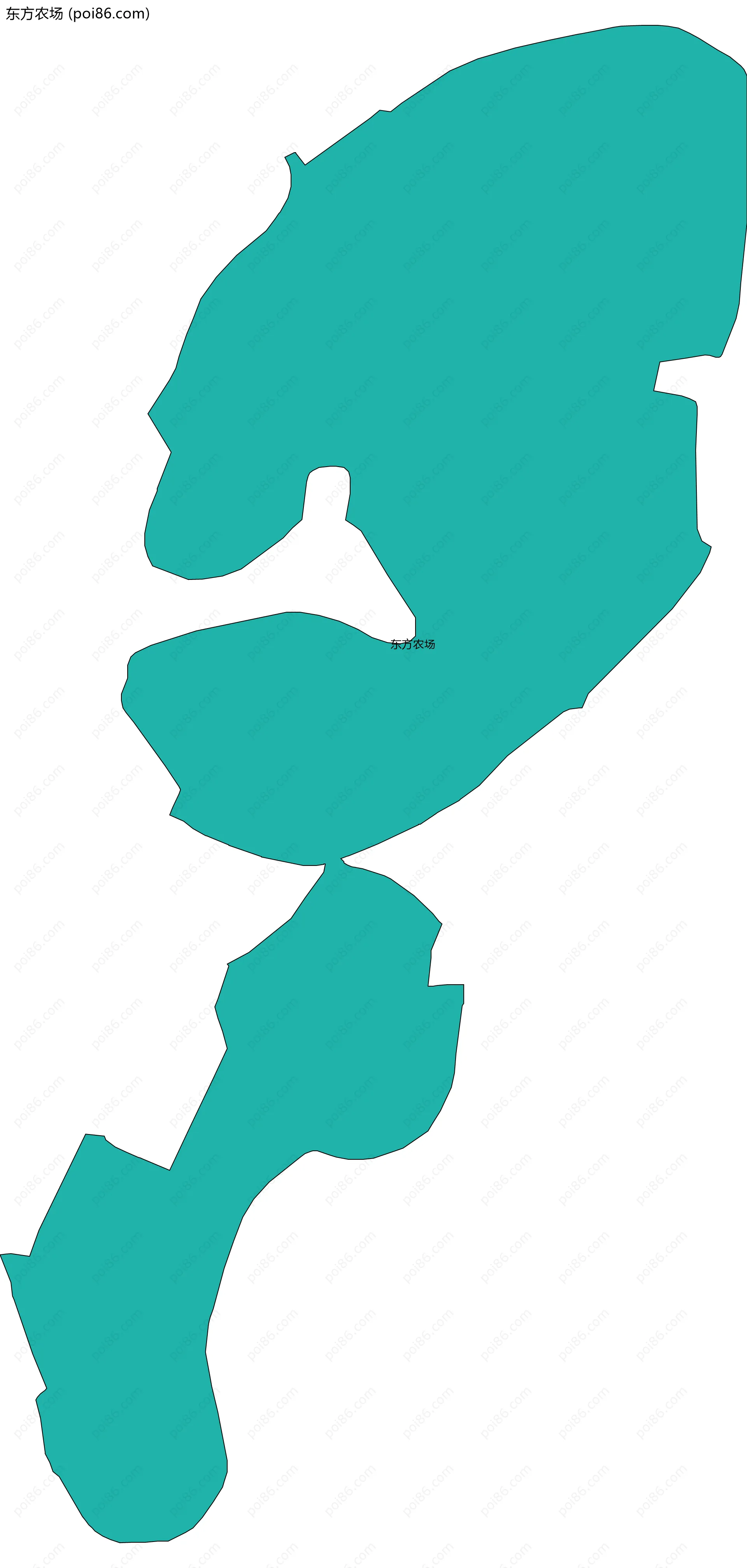 东方农场边界地图