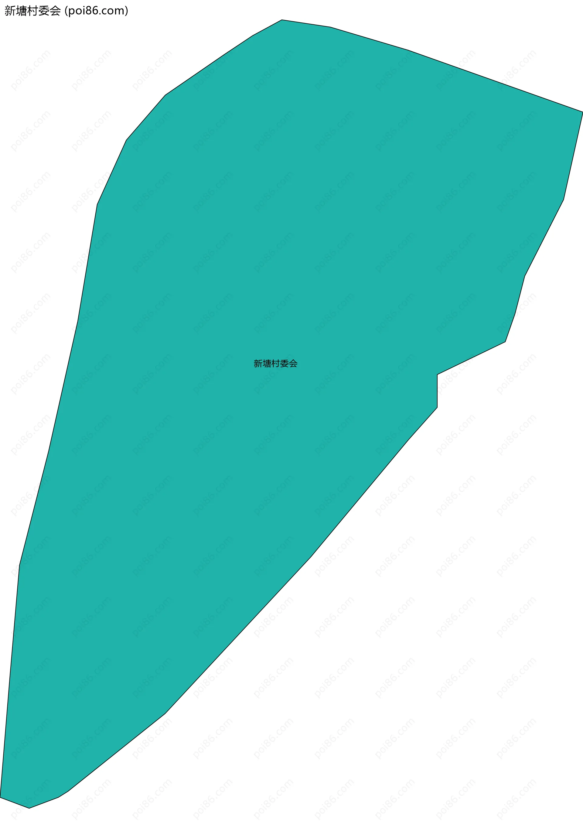 新塘村委会边界地图