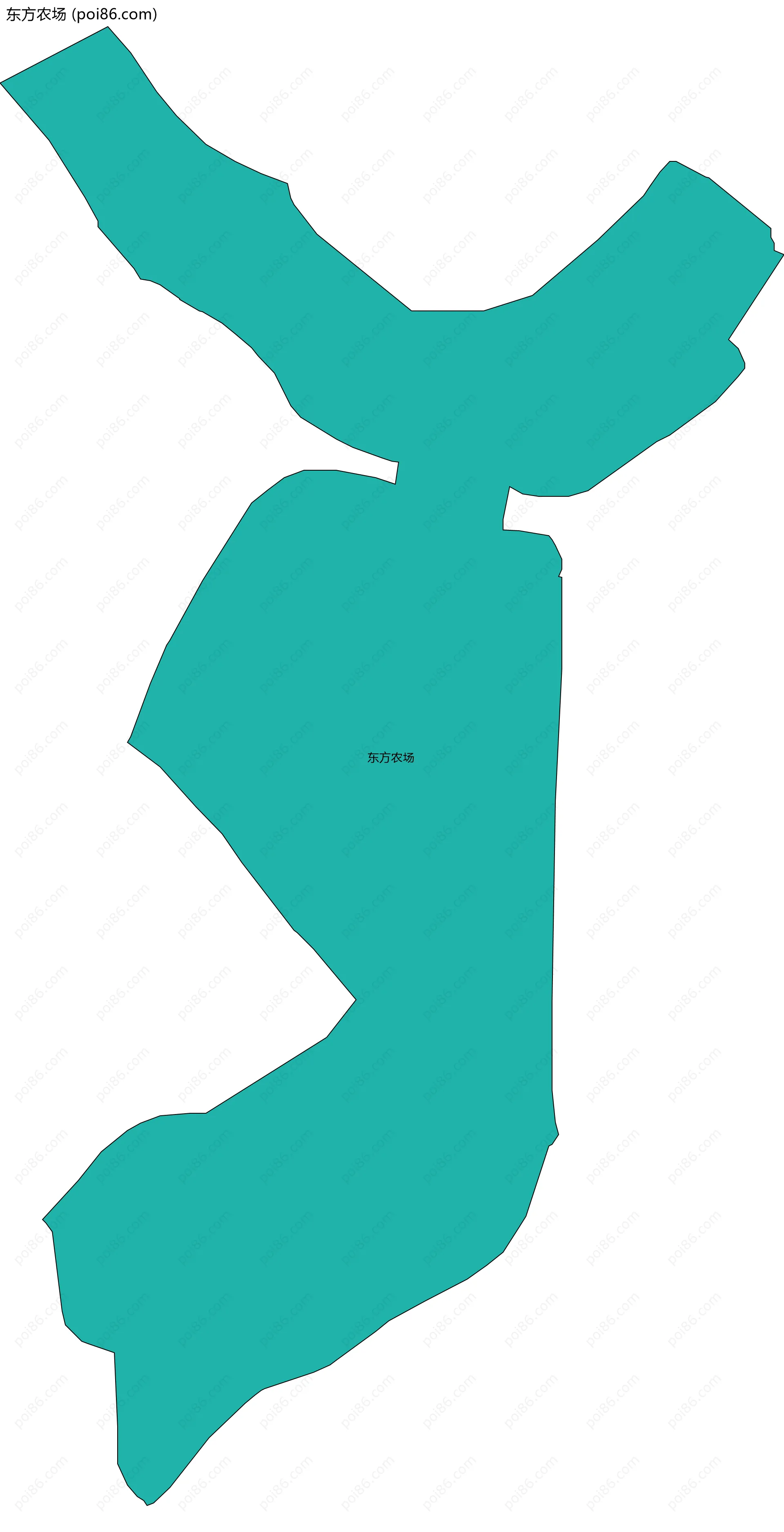 东方农场边界地图