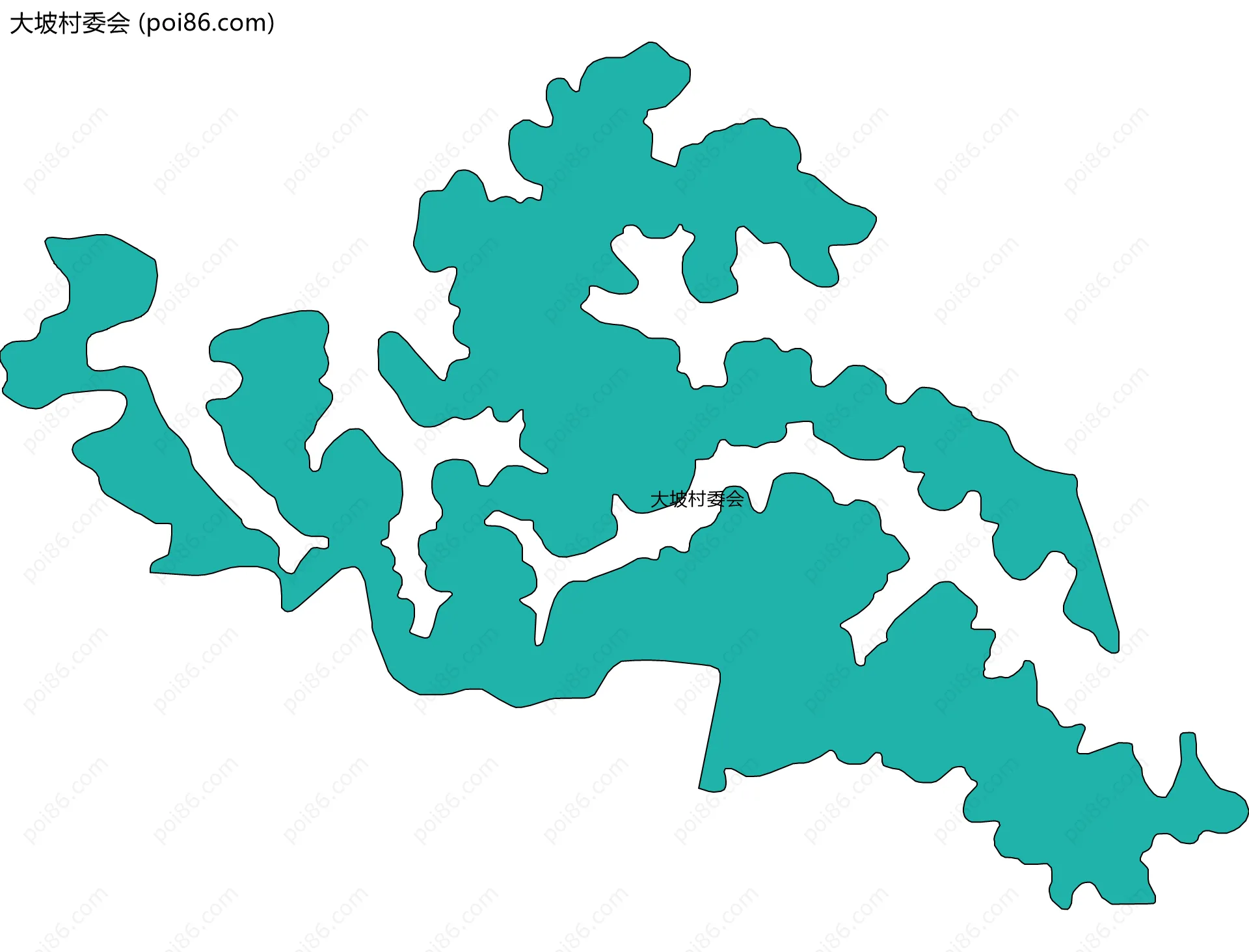 大坡村委会边界地图