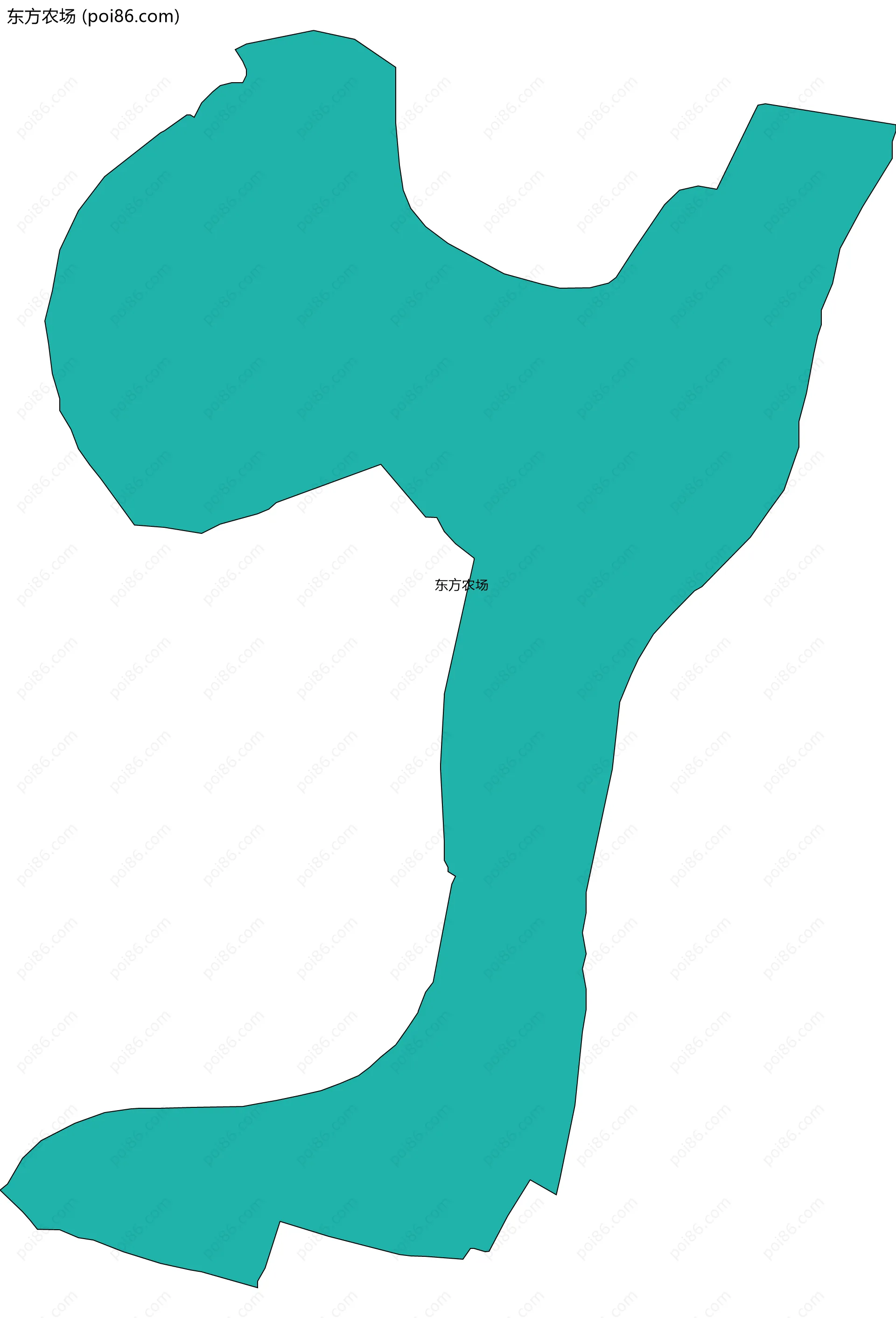 东方农场边界地图