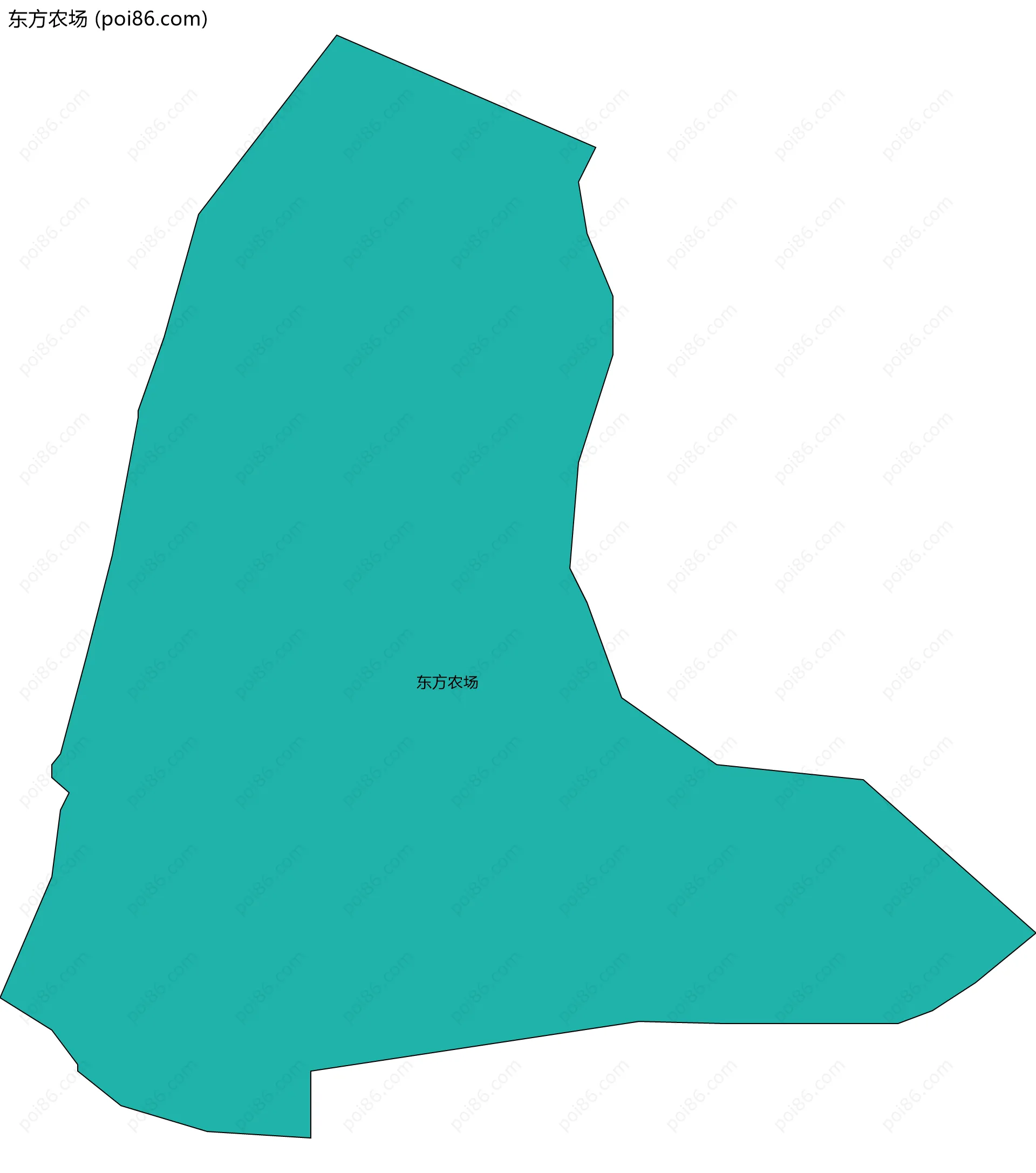 东方农场边界地图